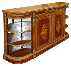 Fine Quality 19th Century Inlaid Credenza / Side Cabinet, by Lamb of Manchester