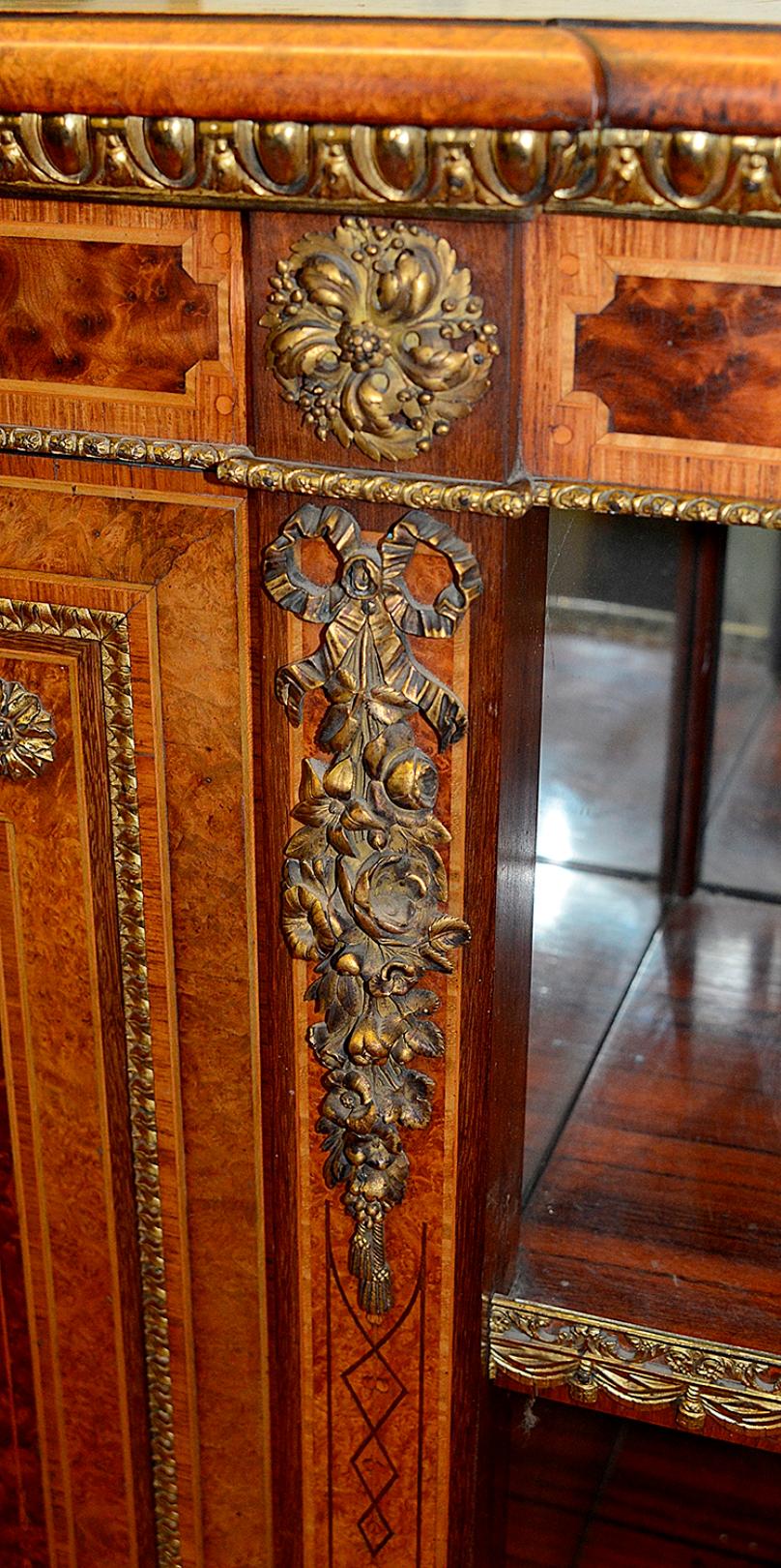 English Fine Quality 19th Century Inlaid Credenza / Side Cabinet, by Lamb of Manchester