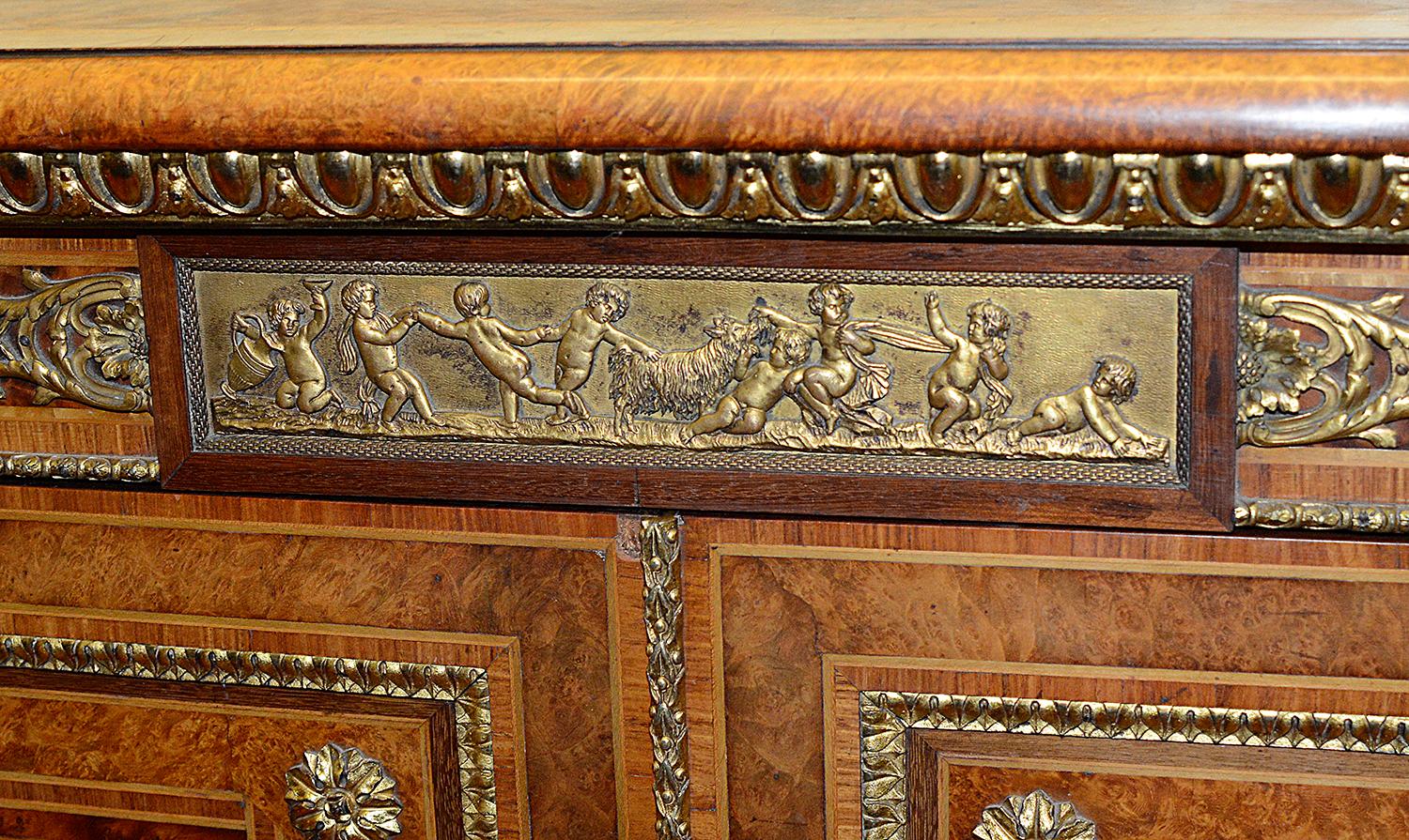 Veneer Fine Quality 19th Century Inlaid Credenza / Side Cabinet, by Lamb of Manchester