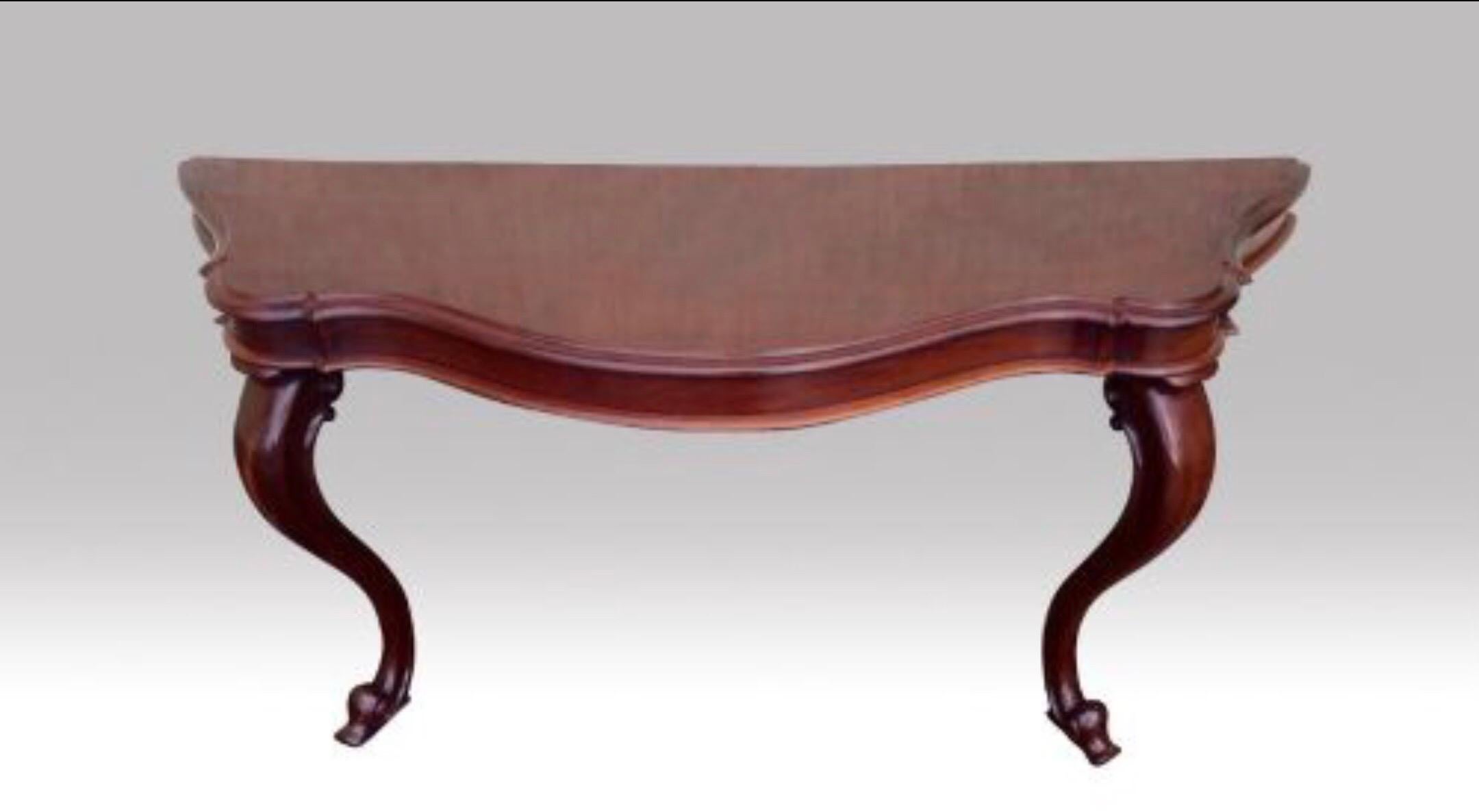 Victorian Fine Quality 19th Century Mahogany Antique Narrow Console Table/Hall Table