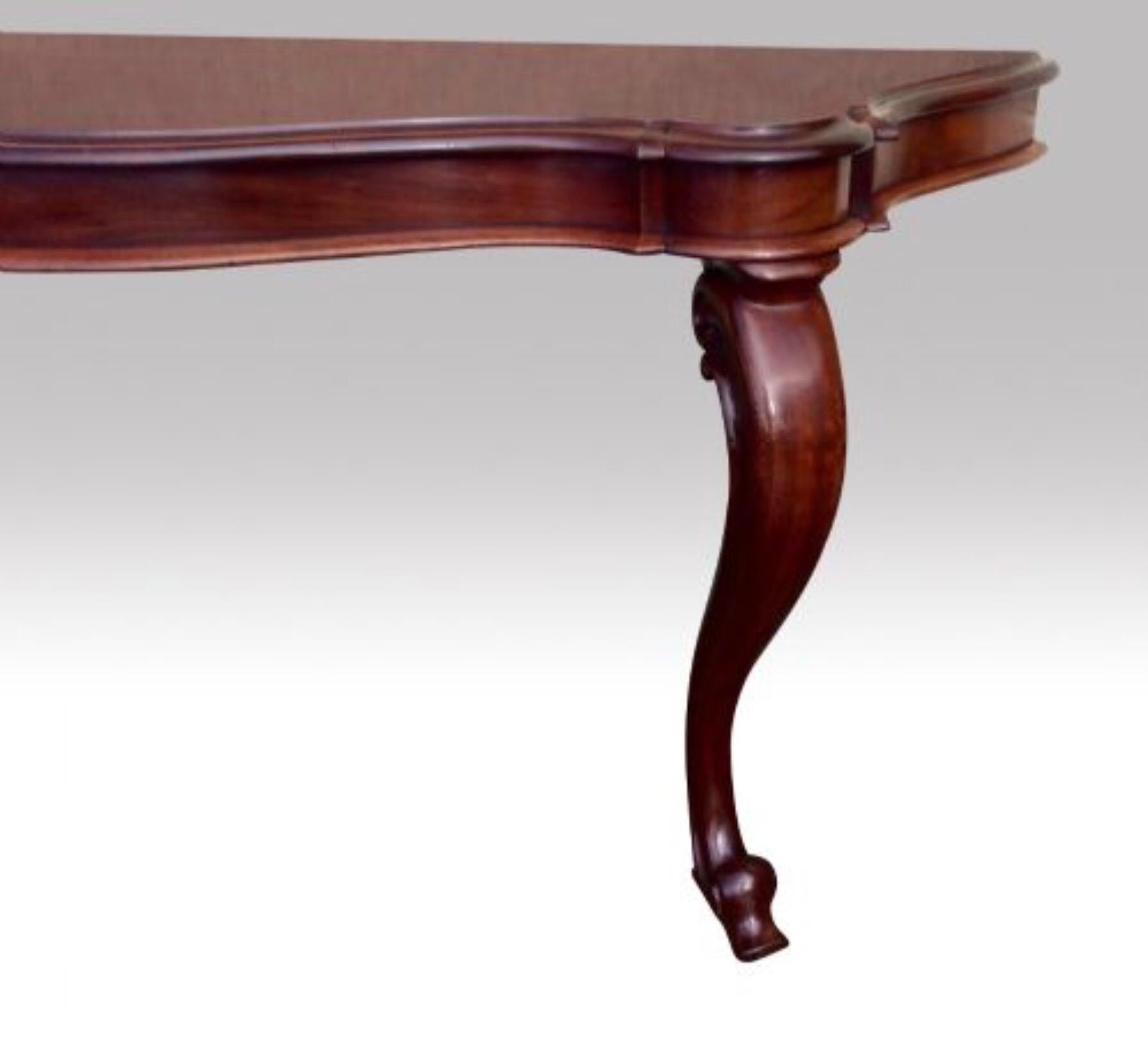 Fine Quality 19th Century Mahogany Antique Narrow Console Table/Hall Table 1