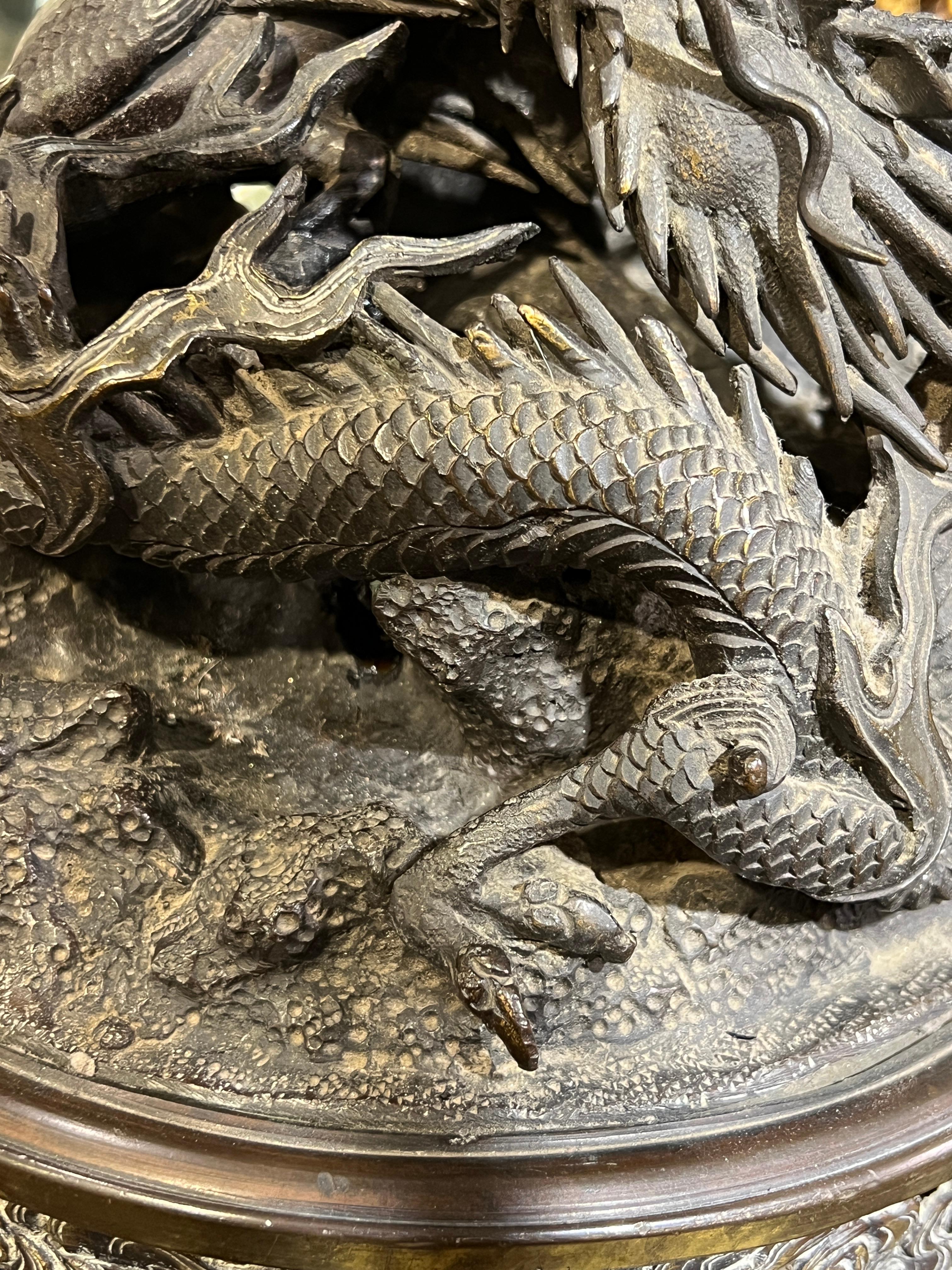 Incensiere in bronzo giapponese Meiji del 19° secolo di ottima qualità in vendita 5