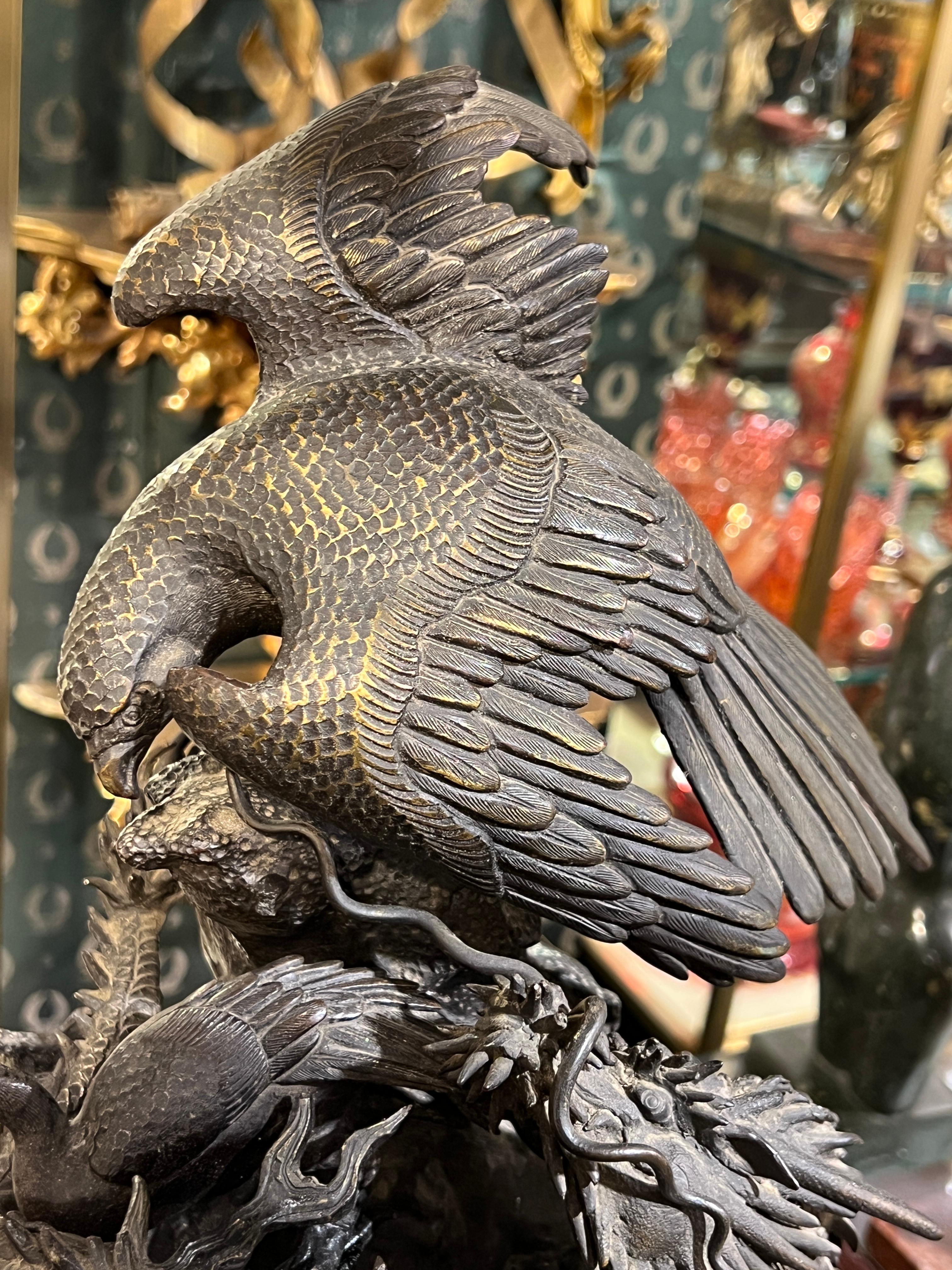 Incensiere in bronzo giapponese Meiji del 19° secolo di ottima qualità in vendita 6