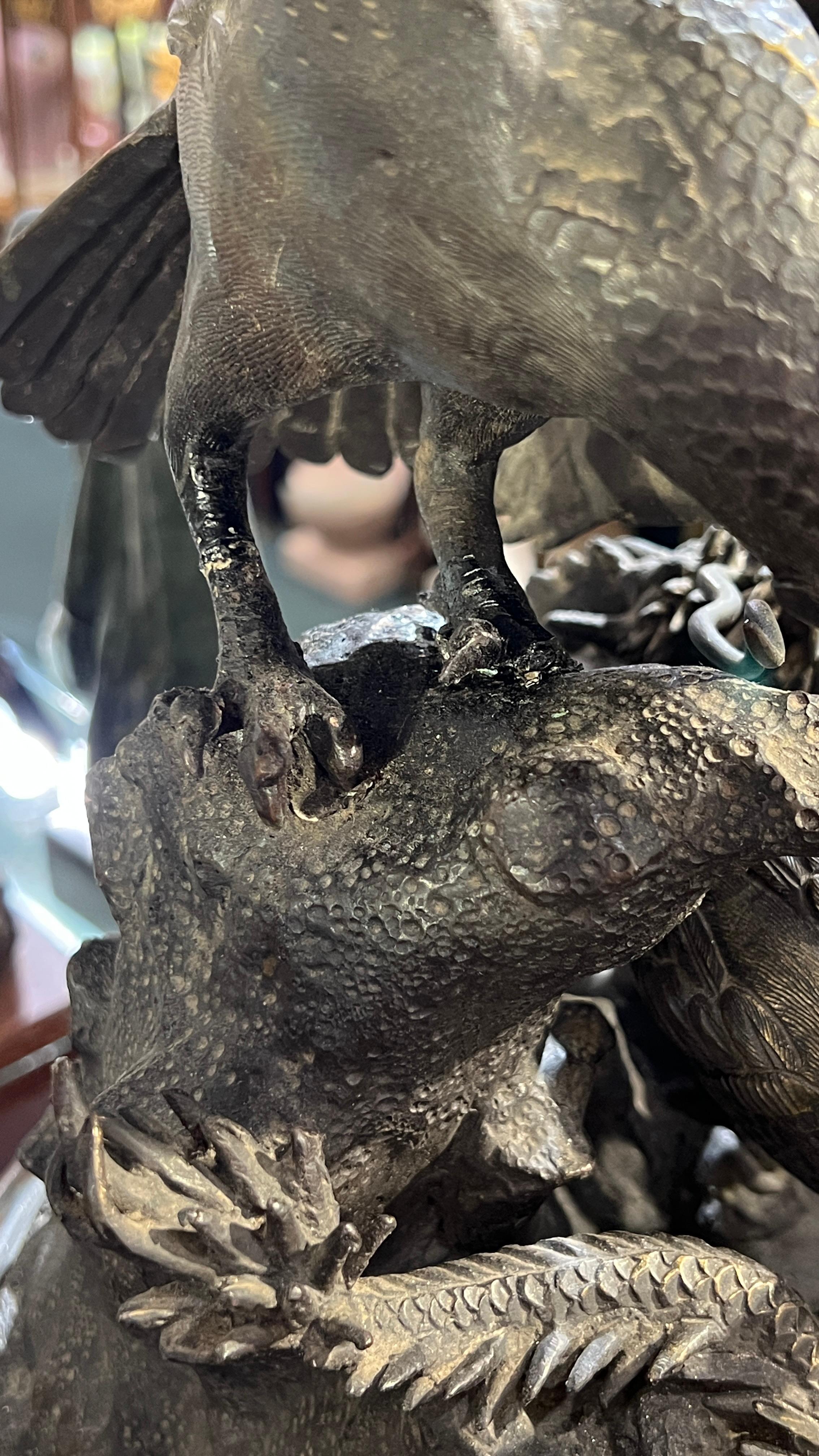 Incensiere in bronzo giapponese Meiji del 19° secolo di ottima qualità In condizioni buone in vendita a New York, NY