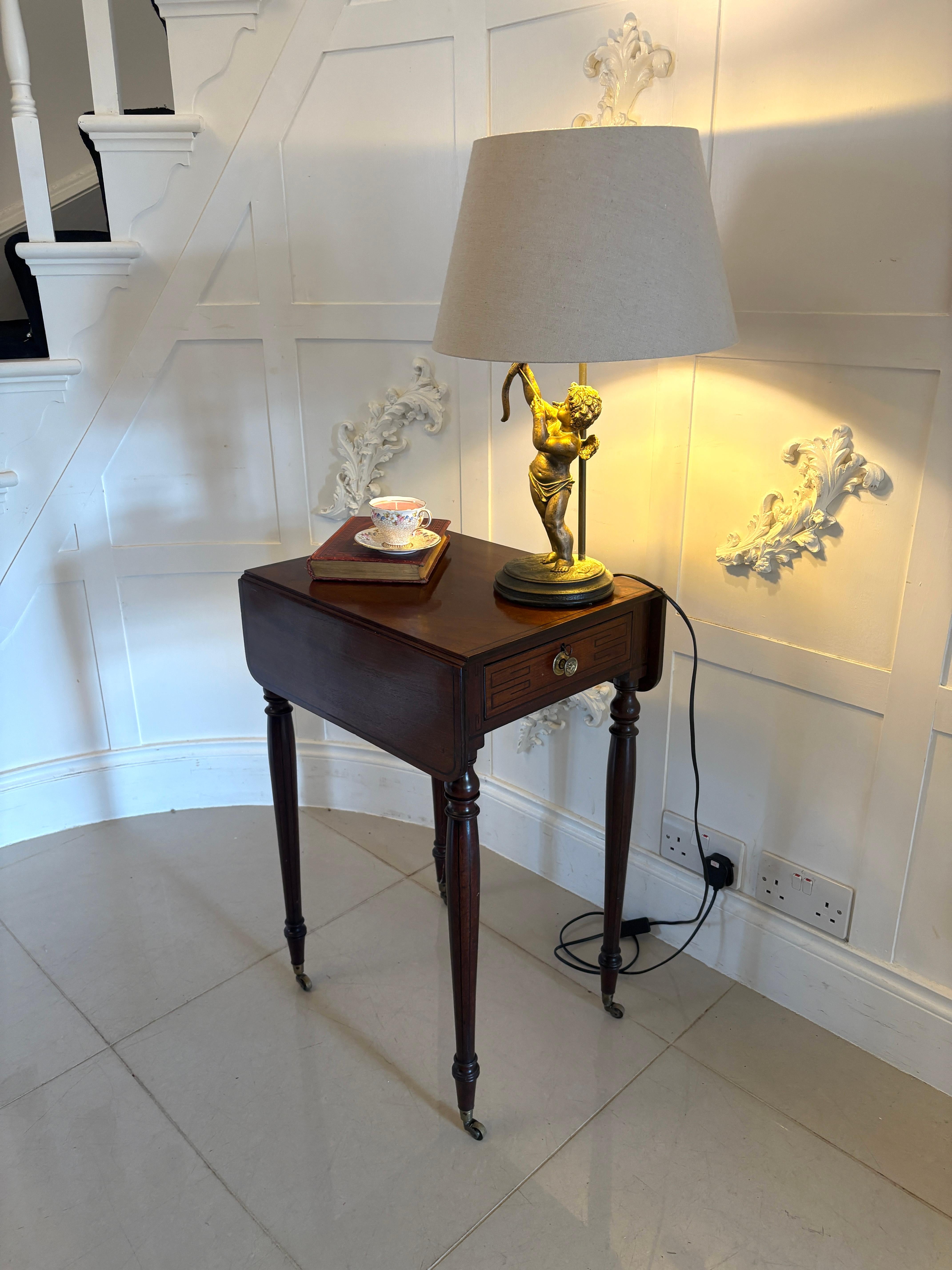 Belle qualité de lampe sur pied/table d'appoint du 19e siècle de style Régence antique en vente 9