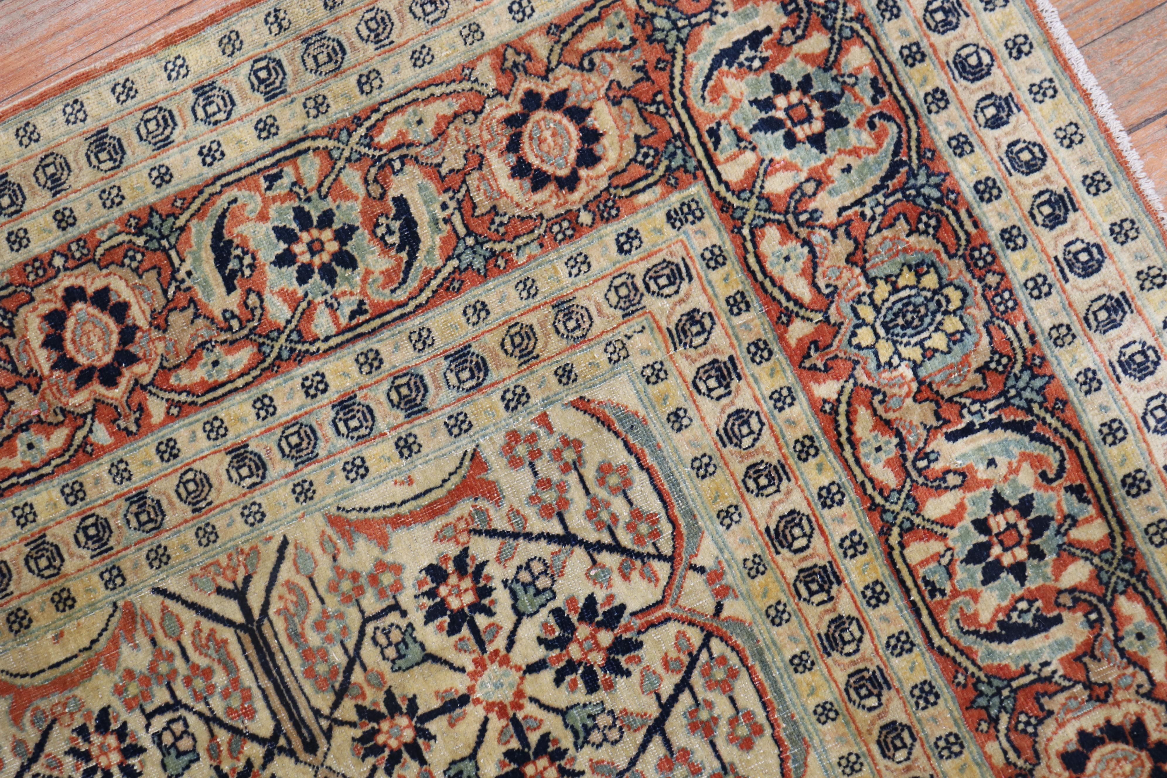 Fine Quality 19th Century Tabriz Rug 1