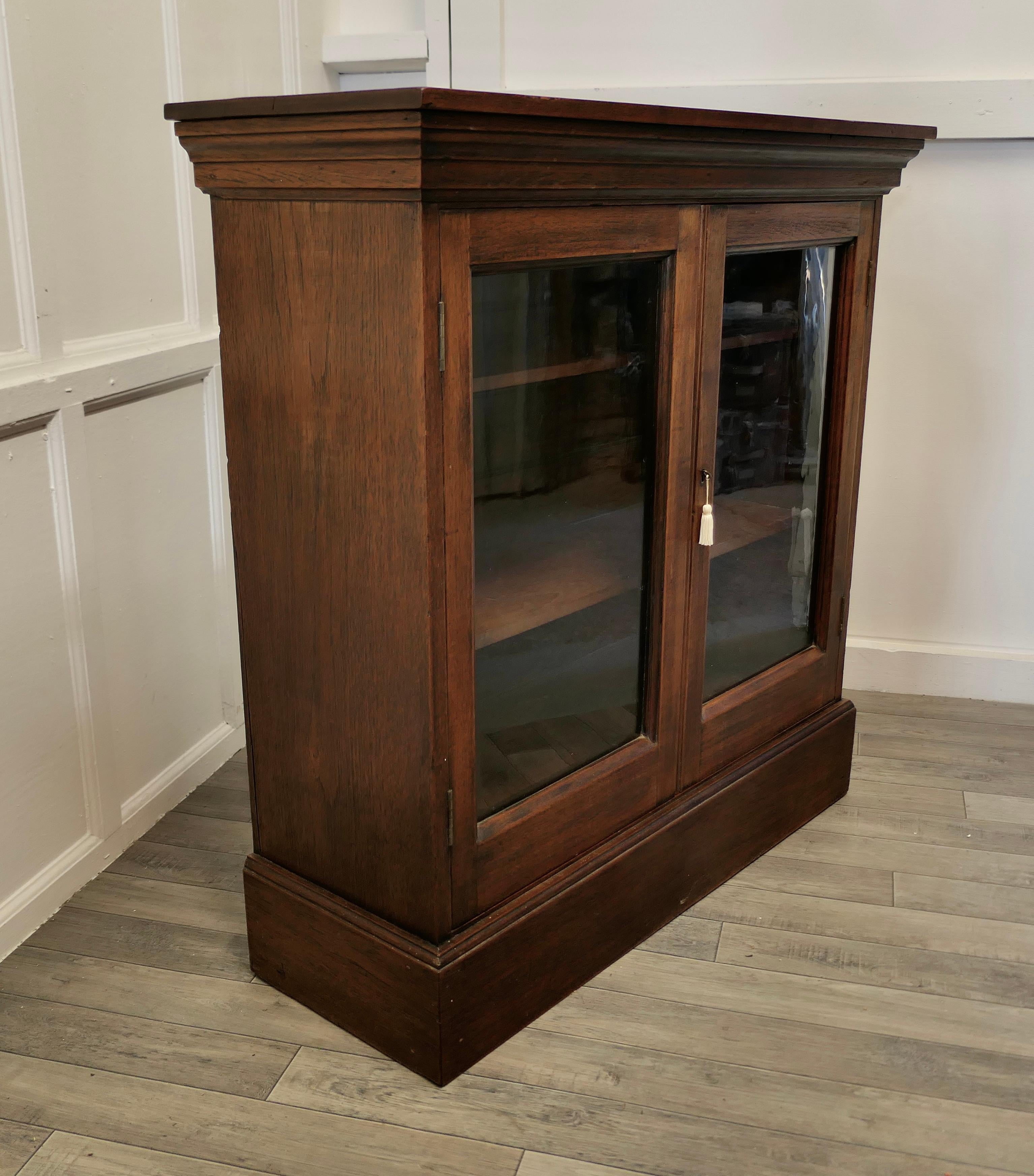 20th Century Fine Quality 19th Century Walnut Glazed Bookcase, Cupboard
