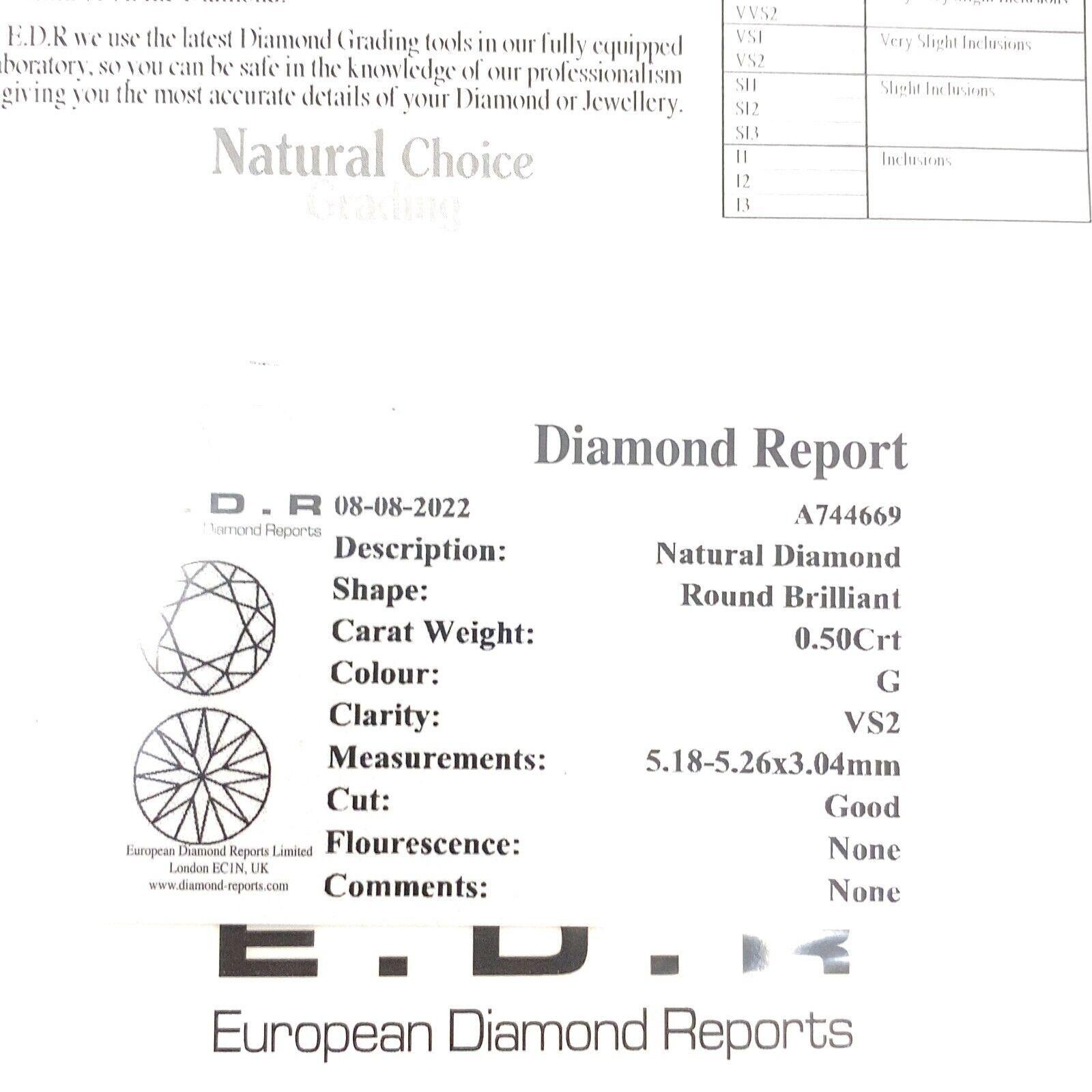 Ciondolo in oro a 3 colori di alta qualità con diamante da 0,50 ct. In condizioni Nuovo in vendita a London, GB