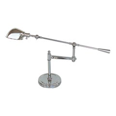 Fine Quality Adjustable Chrome Task Lamp with Pivoting Arm