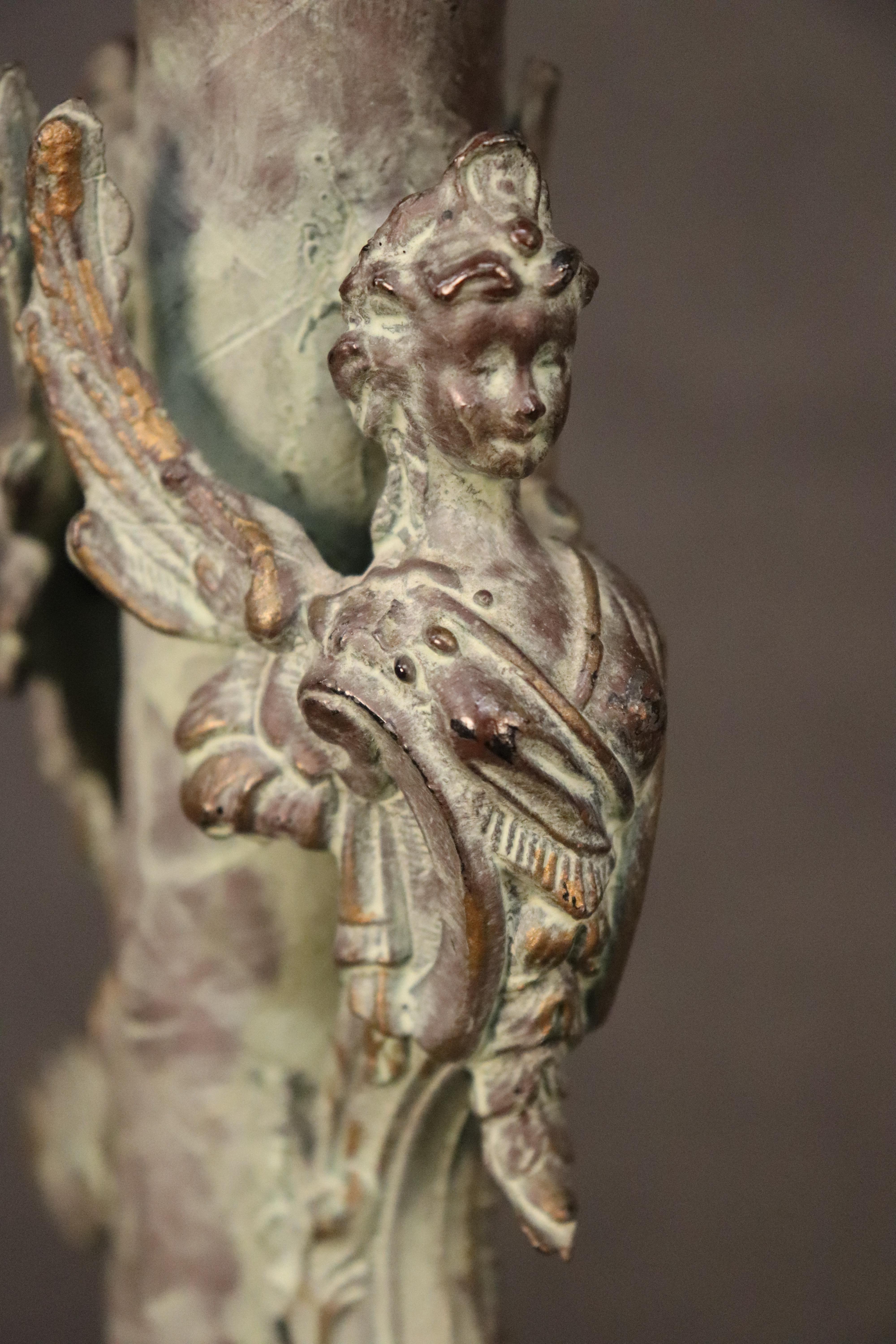 Lampada da terra alta in bronzo a tema agricolo di alta qualità CIRCA 1900 in vendita 10