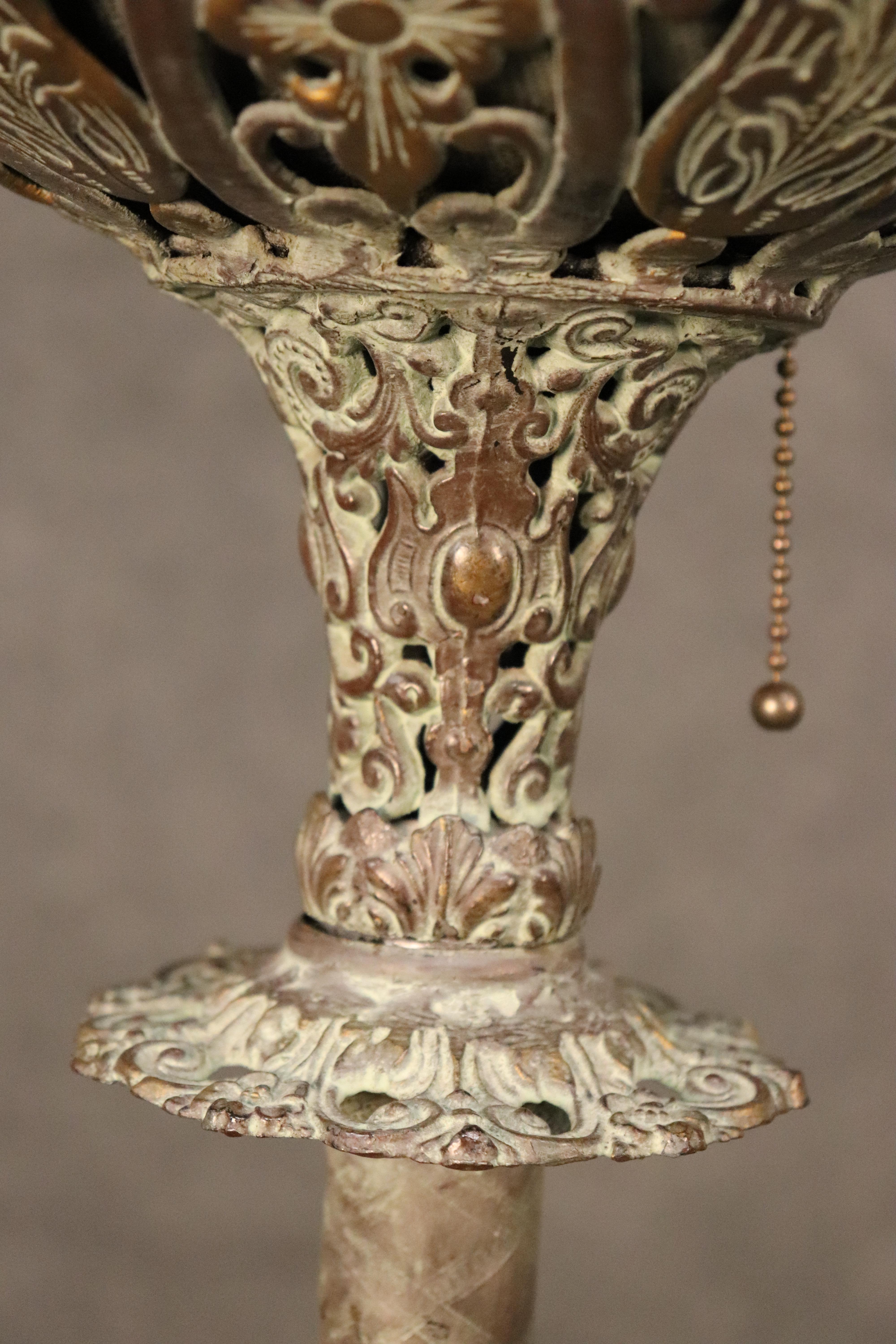 Lampada da terra alta in bronzo a tema agricolo di alta qualità CIRCA 1900 in vendita 11