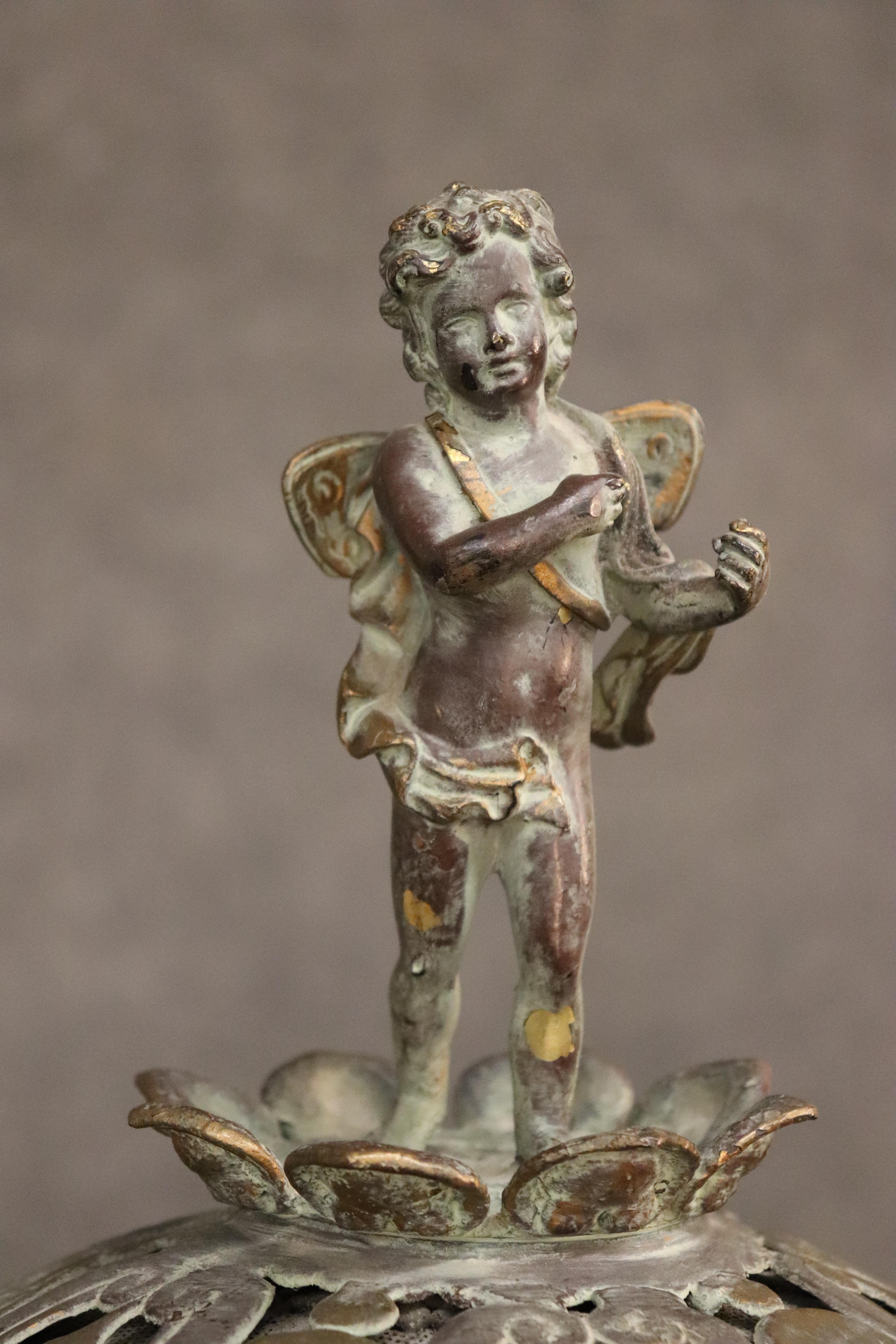 Lampada da terra alta in bronzo a tema agricolo di alta qualità CIRCA 1900 in vendita 13