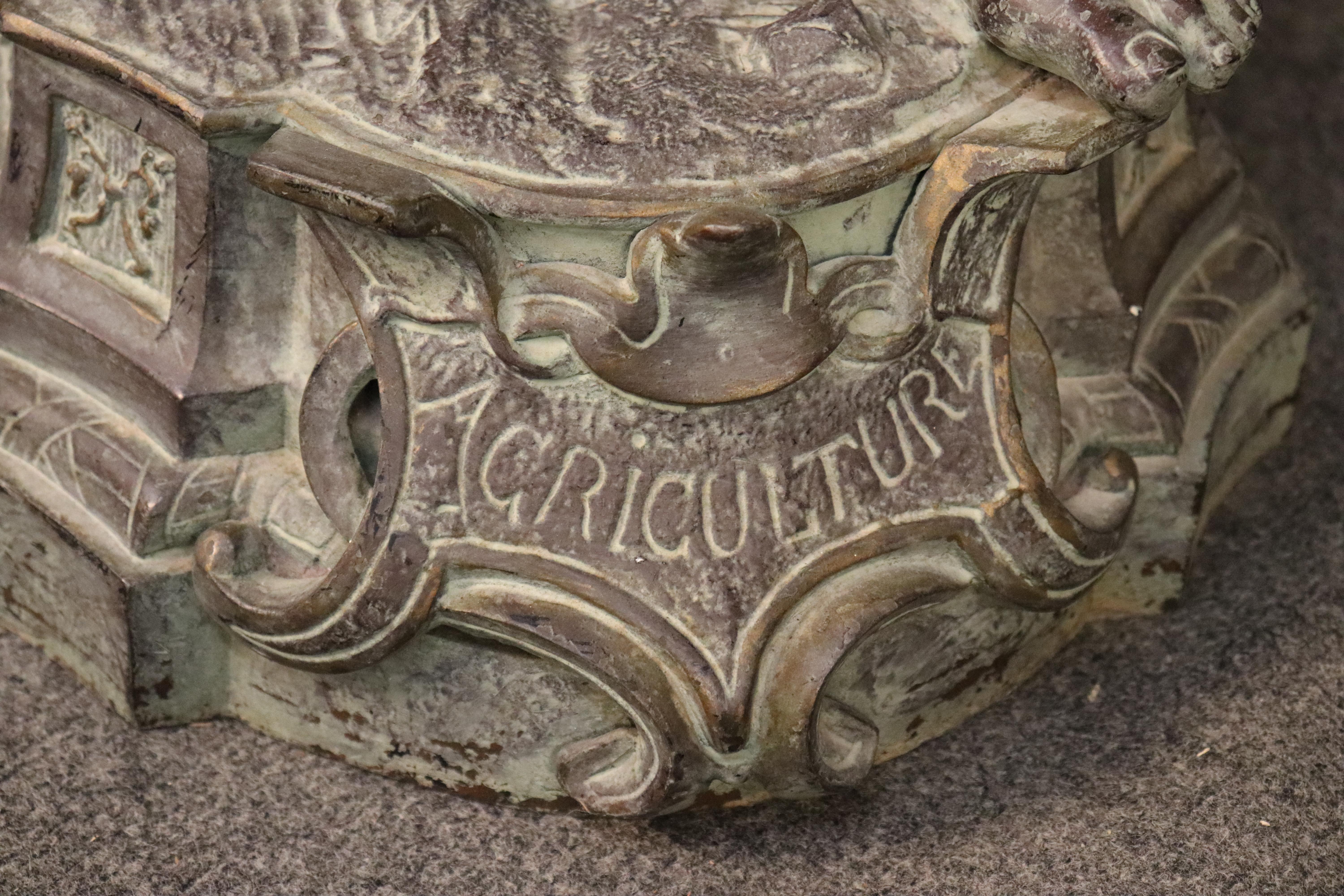 Bronzo Lampada da terra alta in bronzo a tema agricolo di alta qualità CIRCA 1900 in vendita