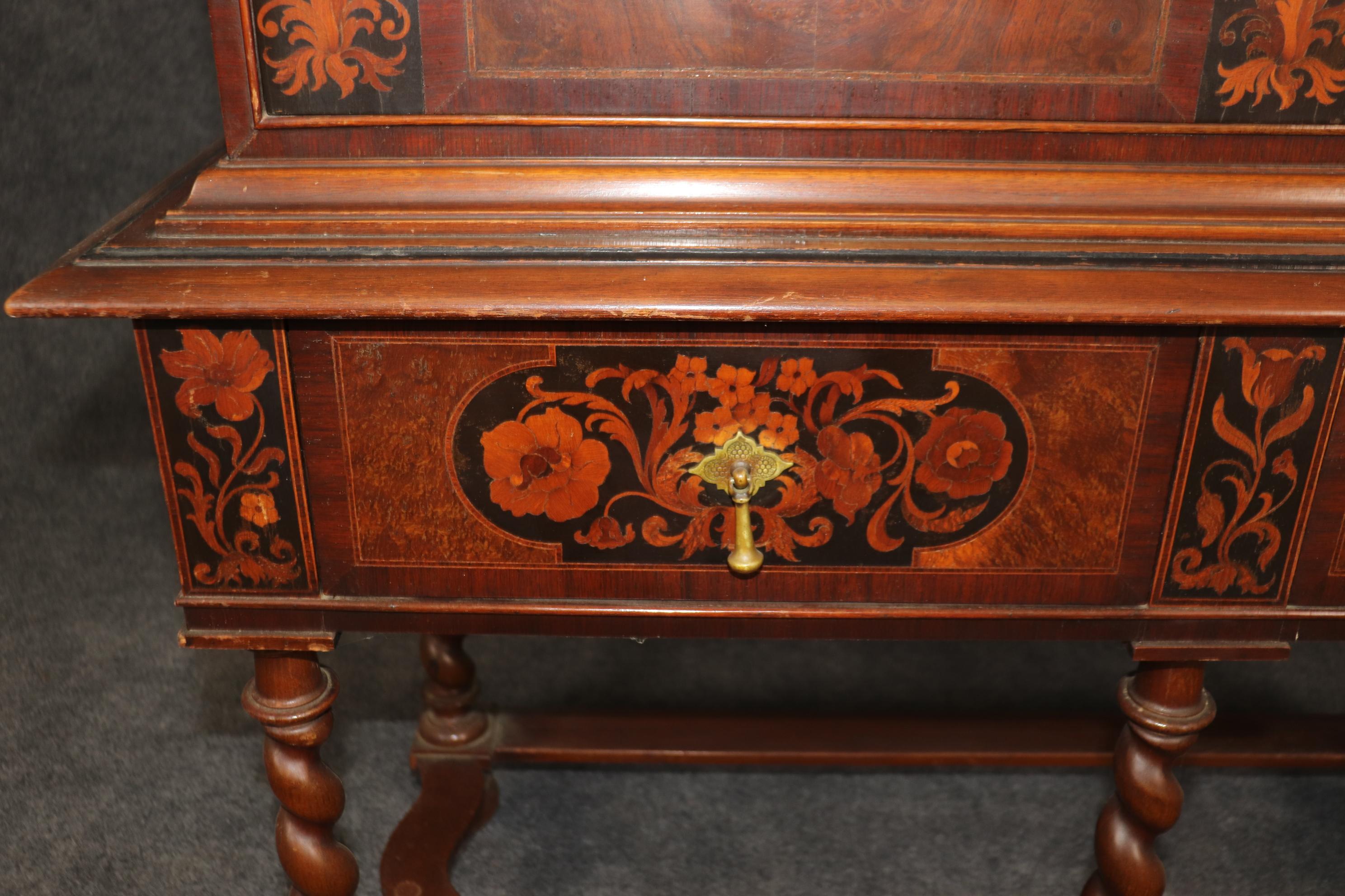 Fine Quality American Made Inlaid Walnut William and Mary Style Tall Chest  For Sale 9