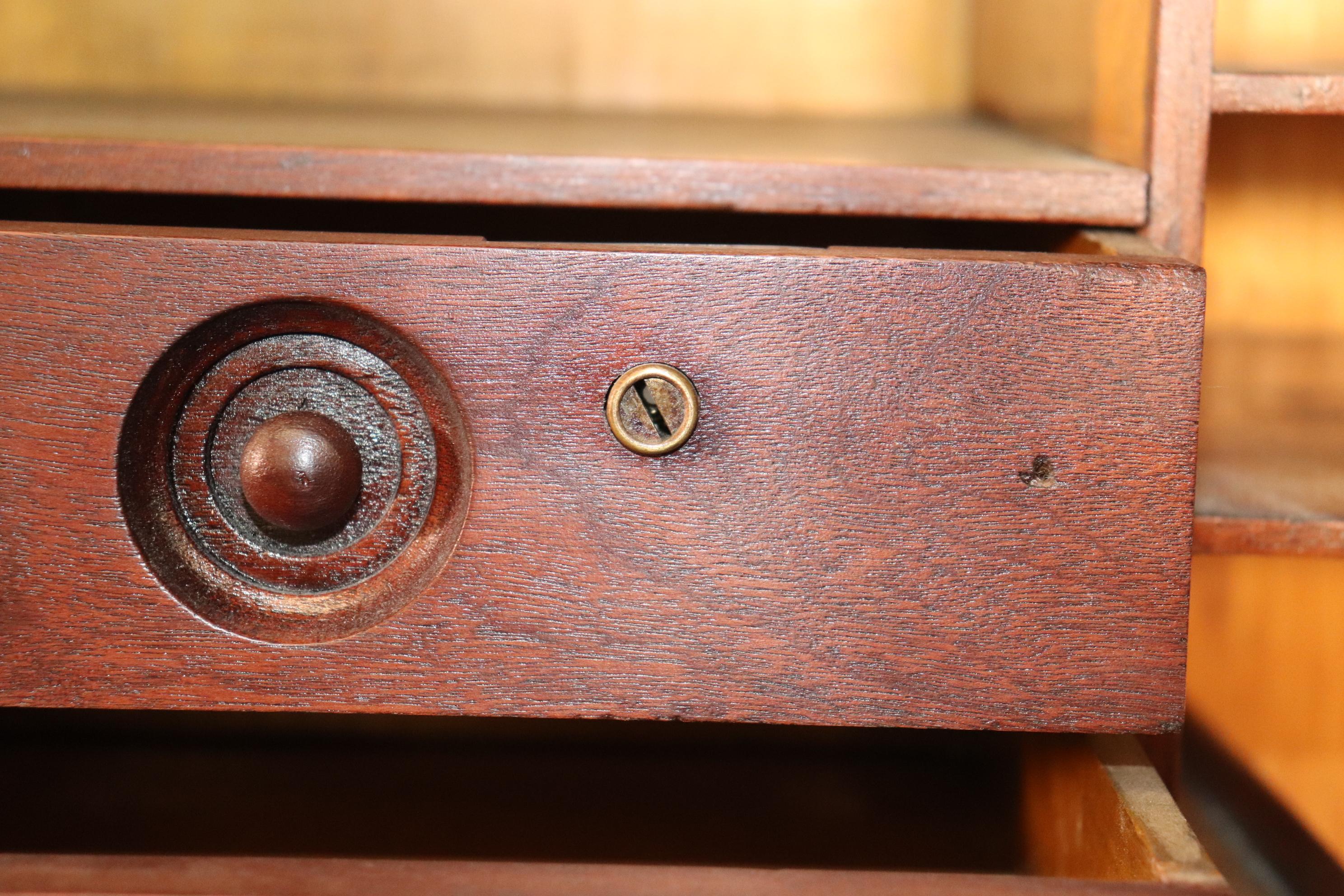 Fine Quality American Victorian Carved Walnut Secretary Desk Circa 1870 4