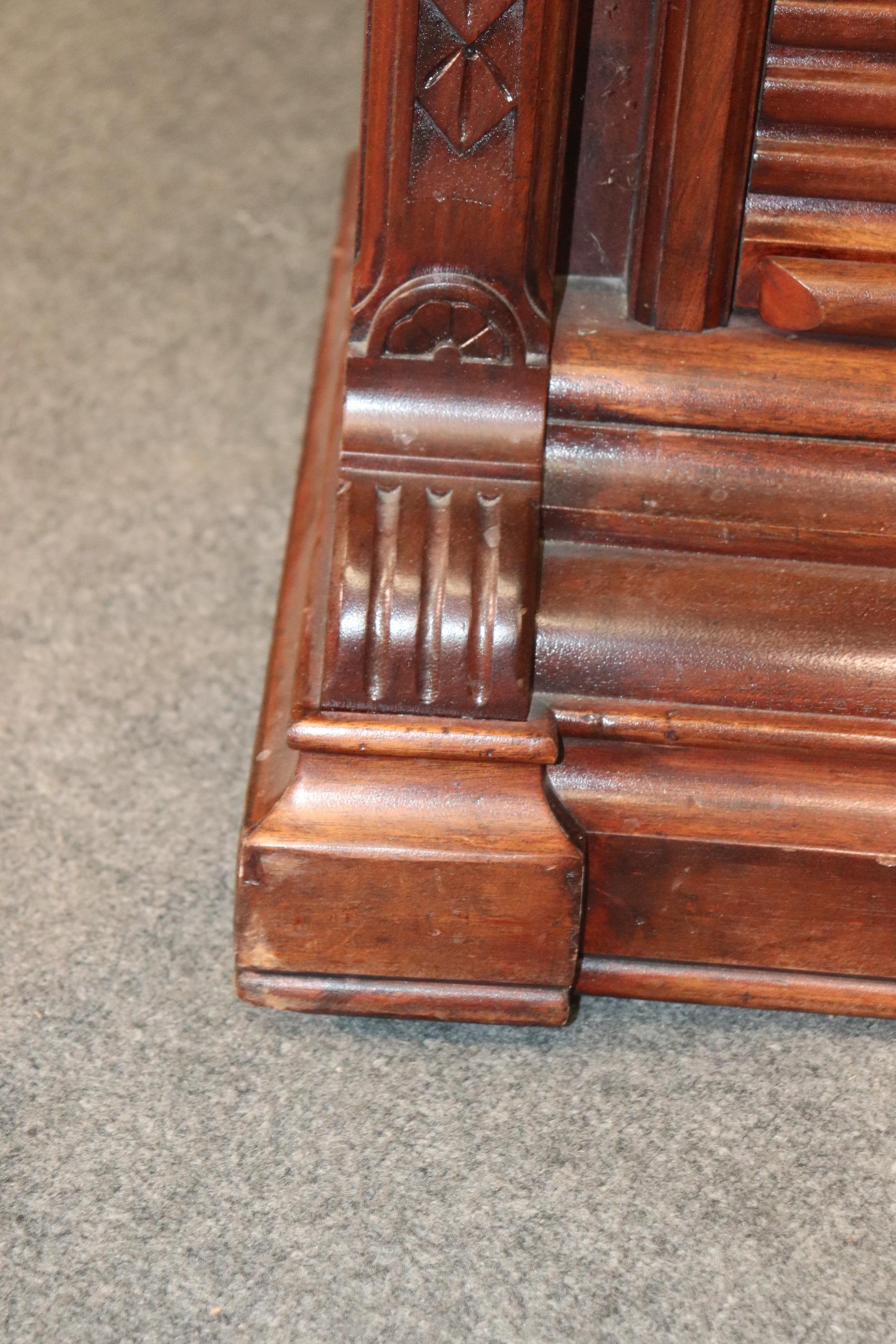 Fine Quality American Victorian Carved Walnut Secretary Desk Circa 1870 9