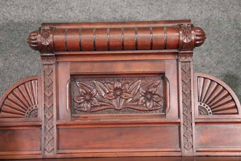 Fine Quality American Victorian Carved Walnut Secretary Desk Circa 1870 12