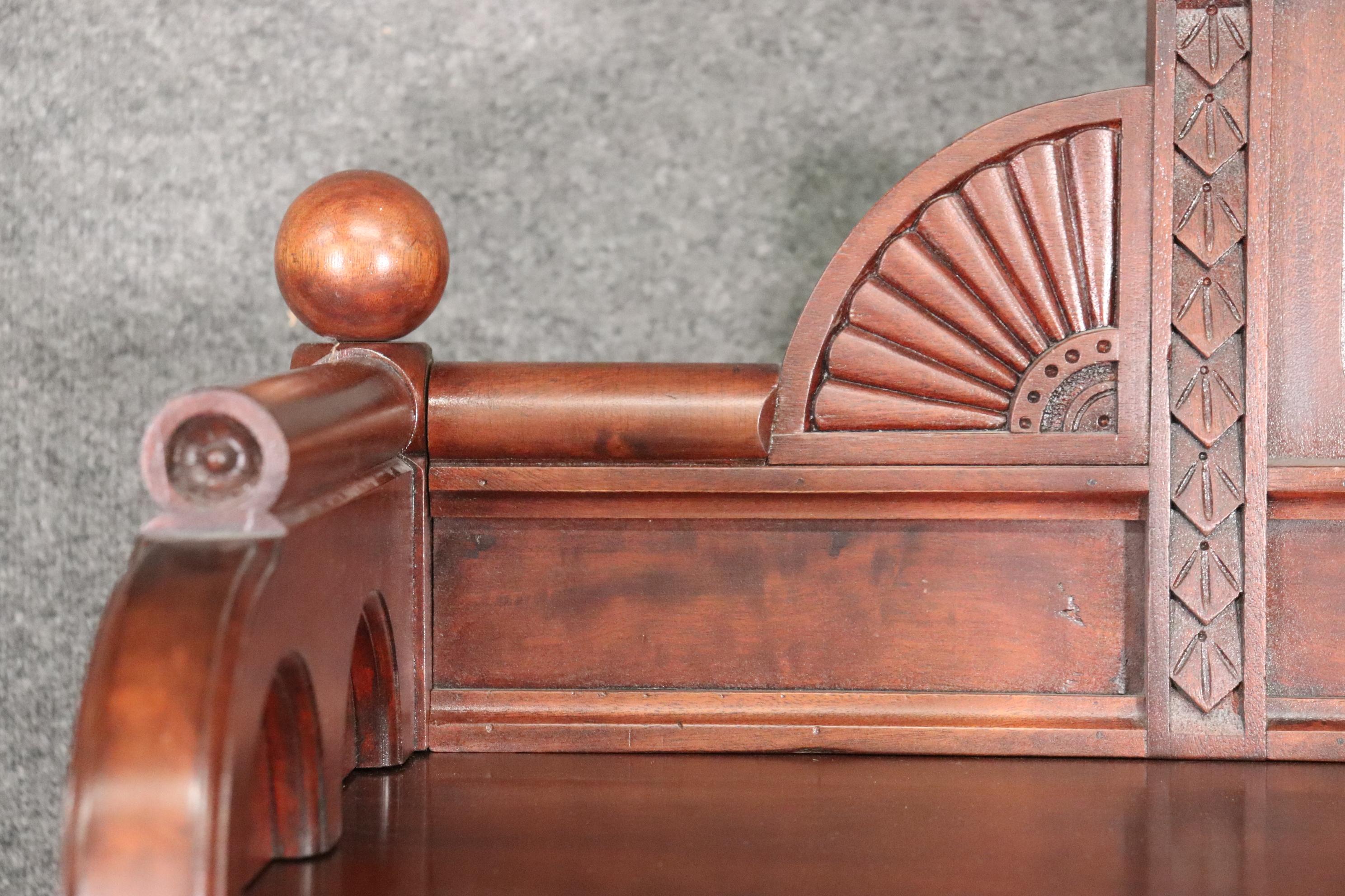 Fine Quality American Victorian Carved Walnut Secretary Desk Circa 1870 13