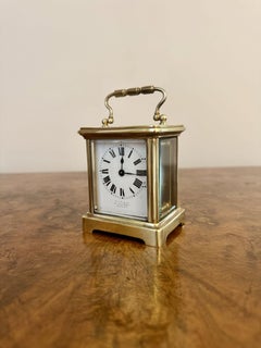 Fine quality antique 19th century brass carriage clock by Pickford of London