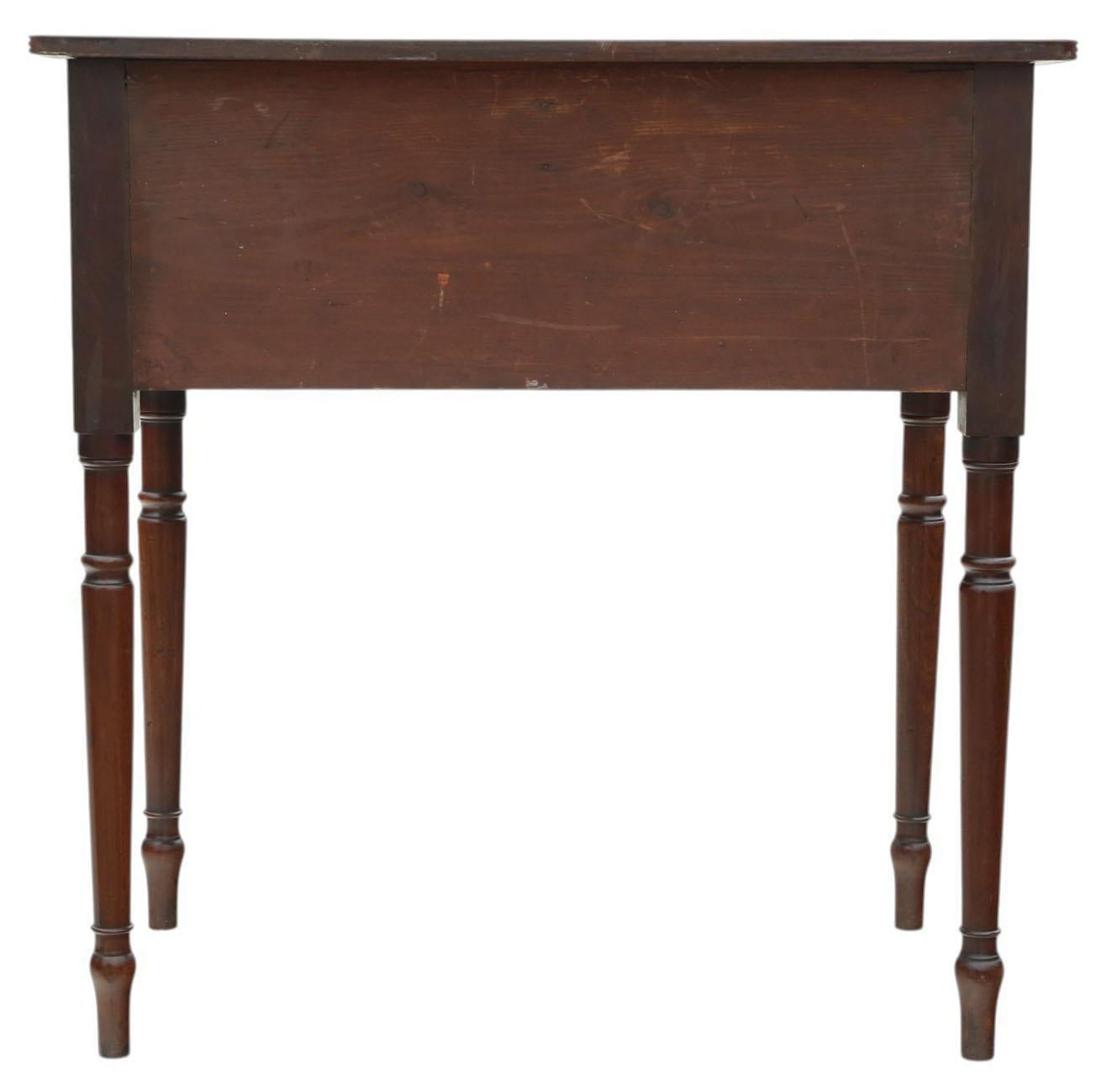 Fine Quality Antique 19th Century Georgian Mahogany Writing dressing Side Table For Sale 3