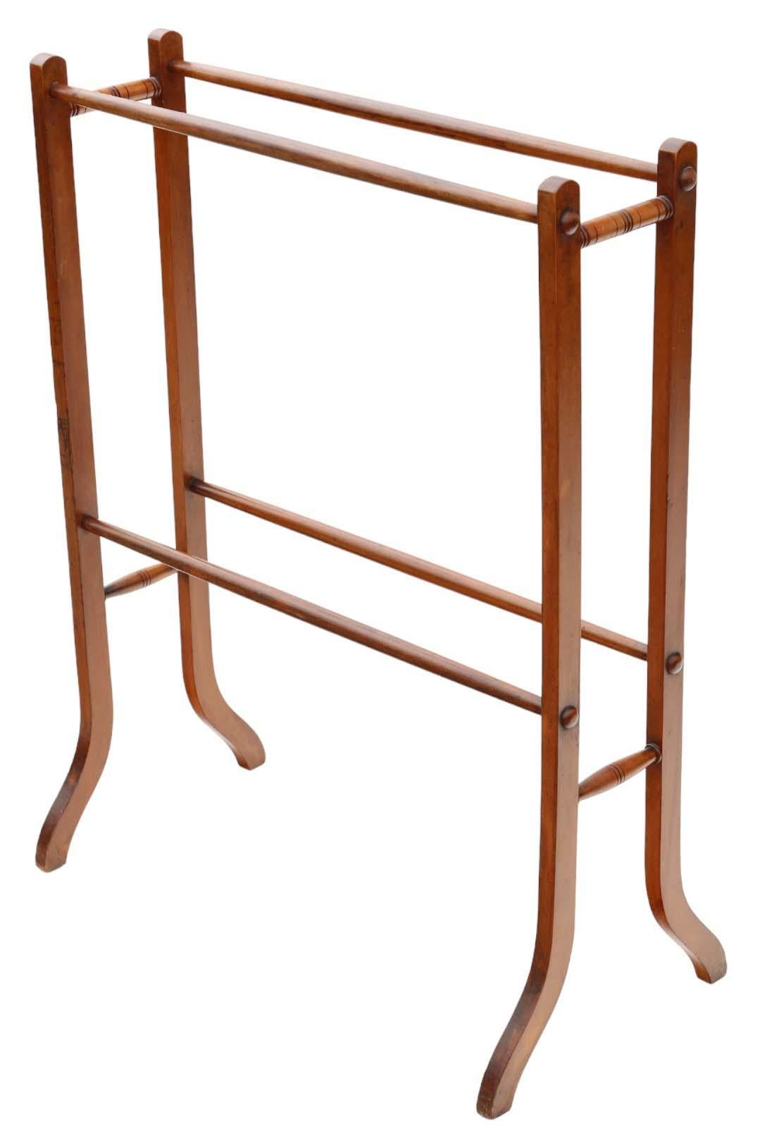 Fine Quality Antique Arts and Crafts Victorian Towel Rail Stand - Circa 1900 In Good Condition In Wisbech, Cambridgeshire