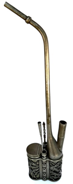 Fine Quality Antique Chinese Qing Era Paktong Water Pipe- Hankou Rui Cheng Mark