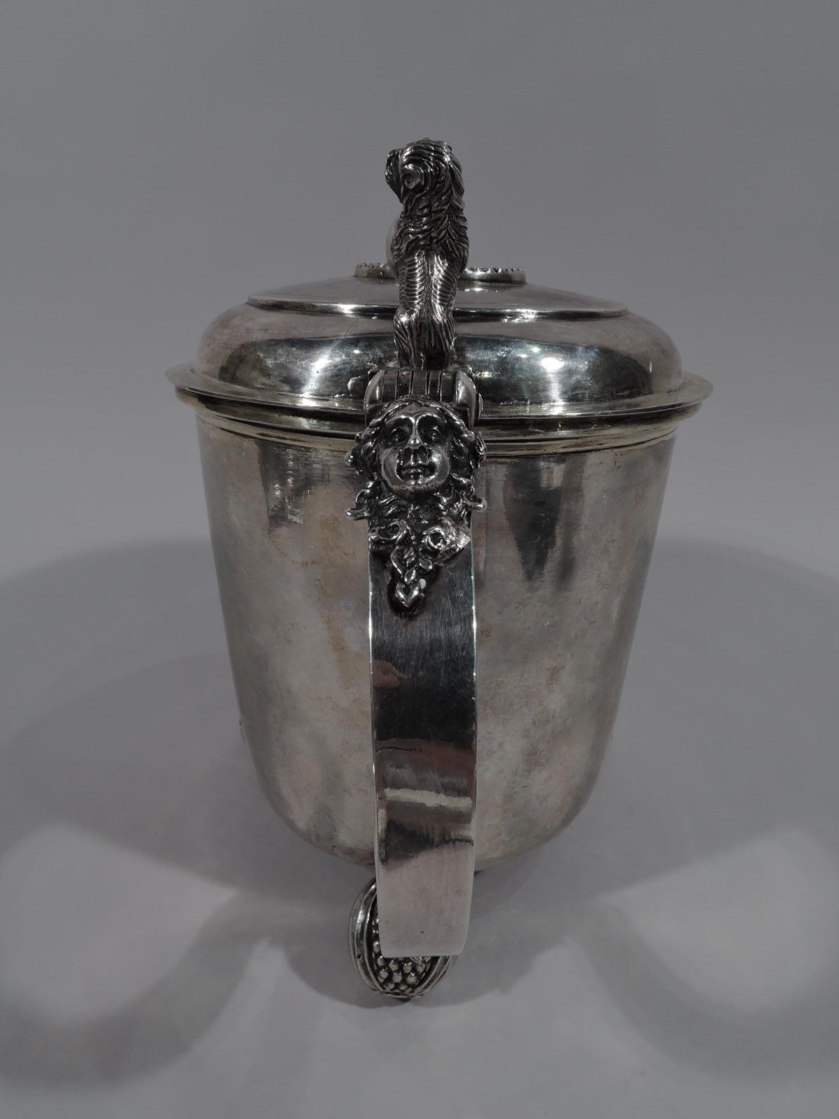 Fine Quality Antique Danish Baroque Silver Tankard In Excellent Condition In New York, NY