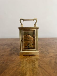 Fine quality antique Edwardian brass carriage clock