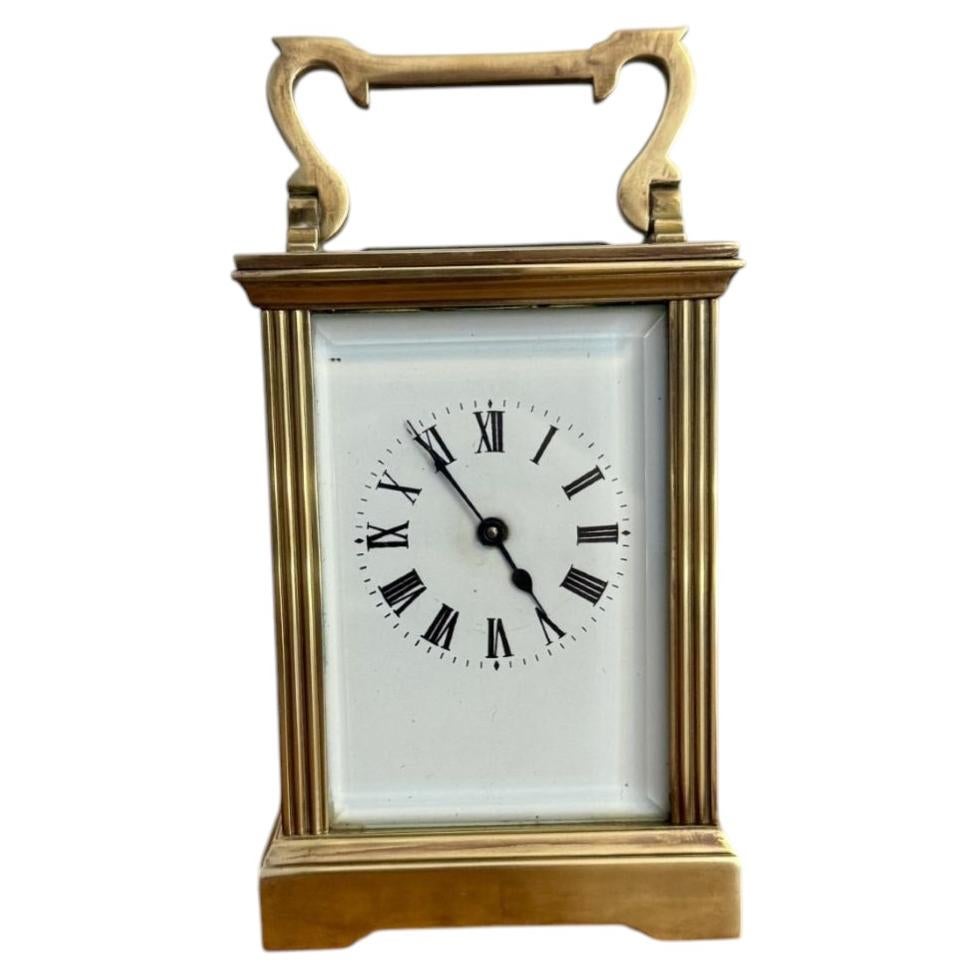 Orologio da carrozza in ottone in stile edoardiano d'epoca, di ottima qualità in vendita