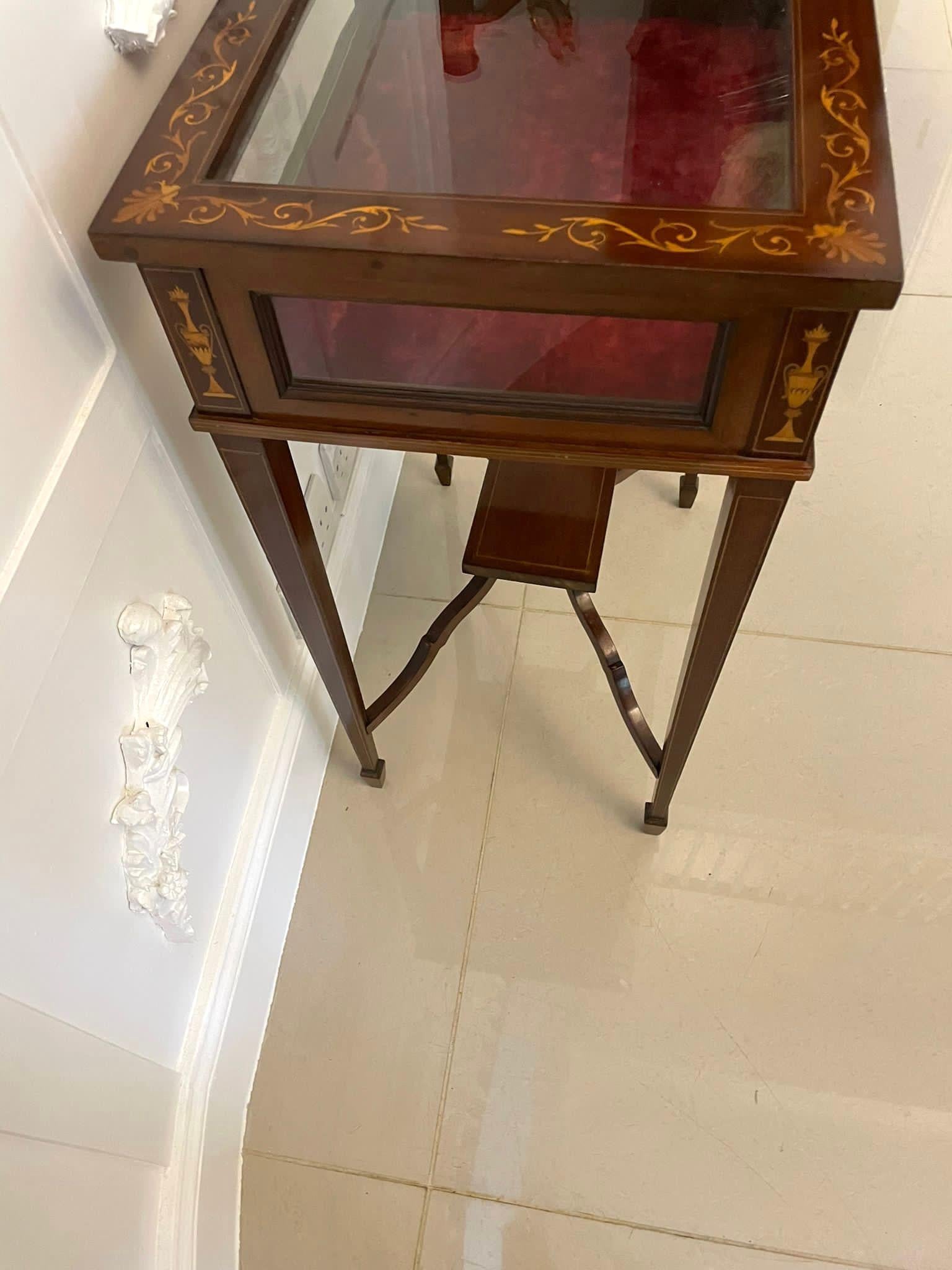 Other Fine Quality Antique Edwardian Mahogany Inlaid Bijouterie Cabinet