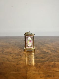 Fine quality antique Edwardian miniature carriage clock