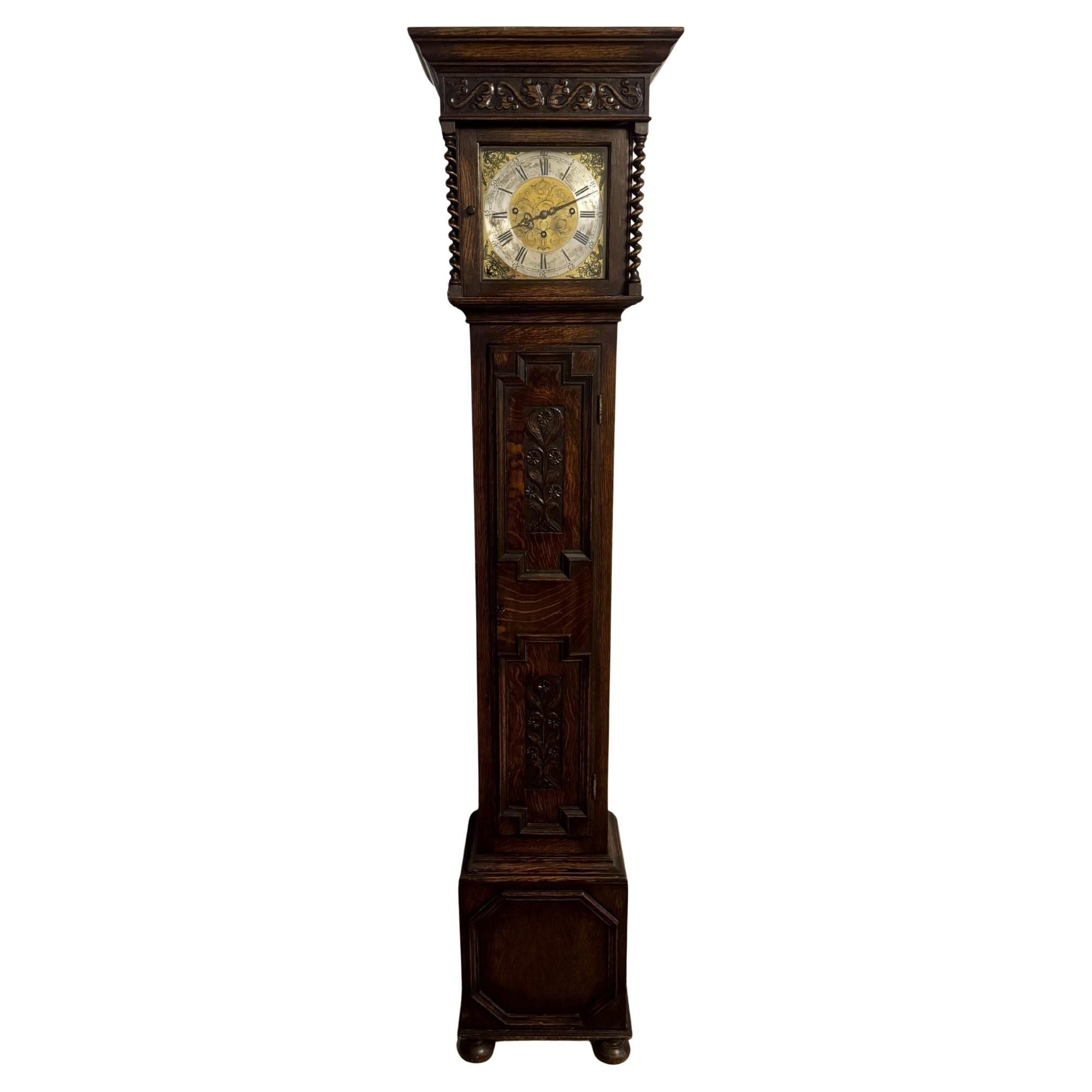 Feine Qualität antike Edwardian Eiche dreifach Gewicht Chiming Großmutter Uhr im Angebot