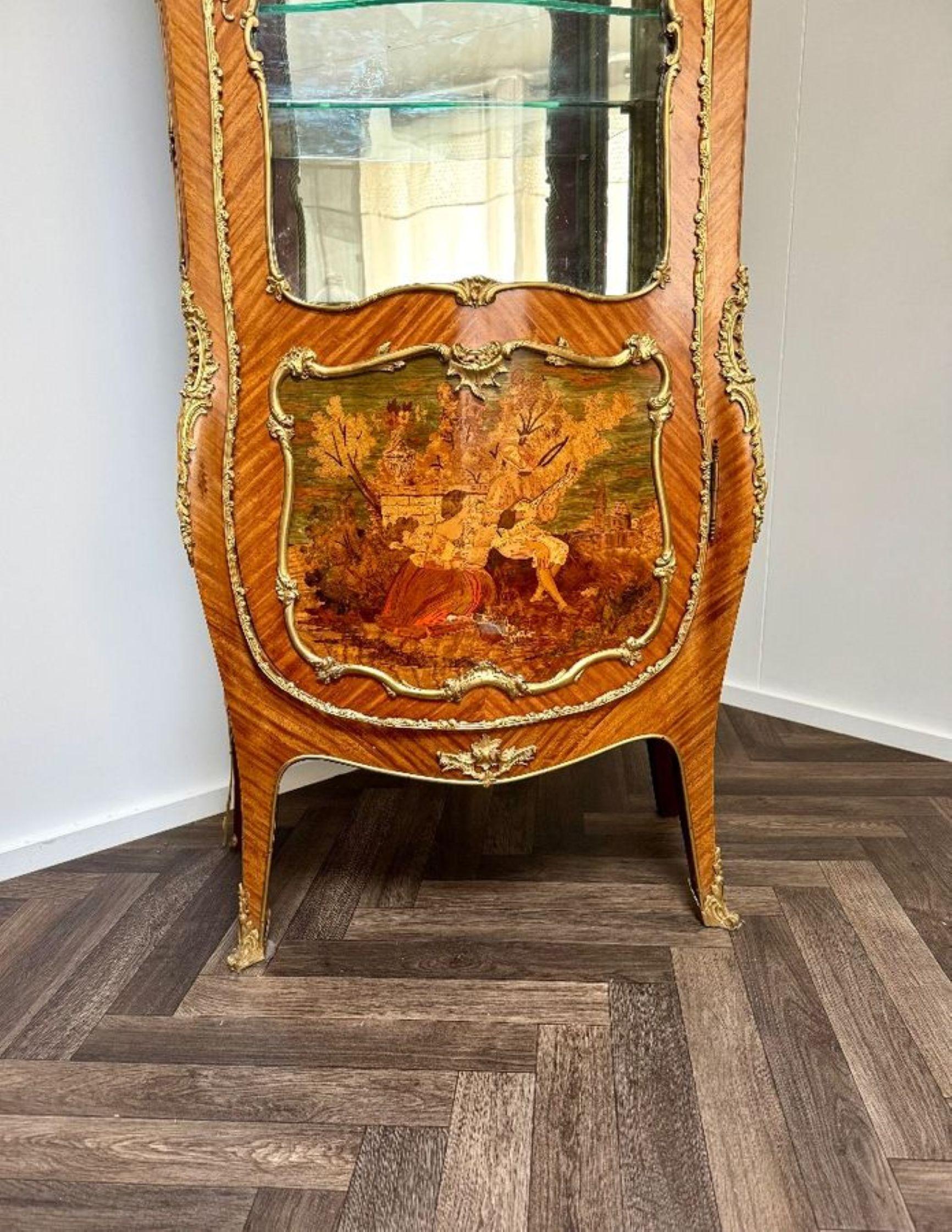 Armadio vitreo francese di alta qualità, in legno di re e dorato in vendita 5