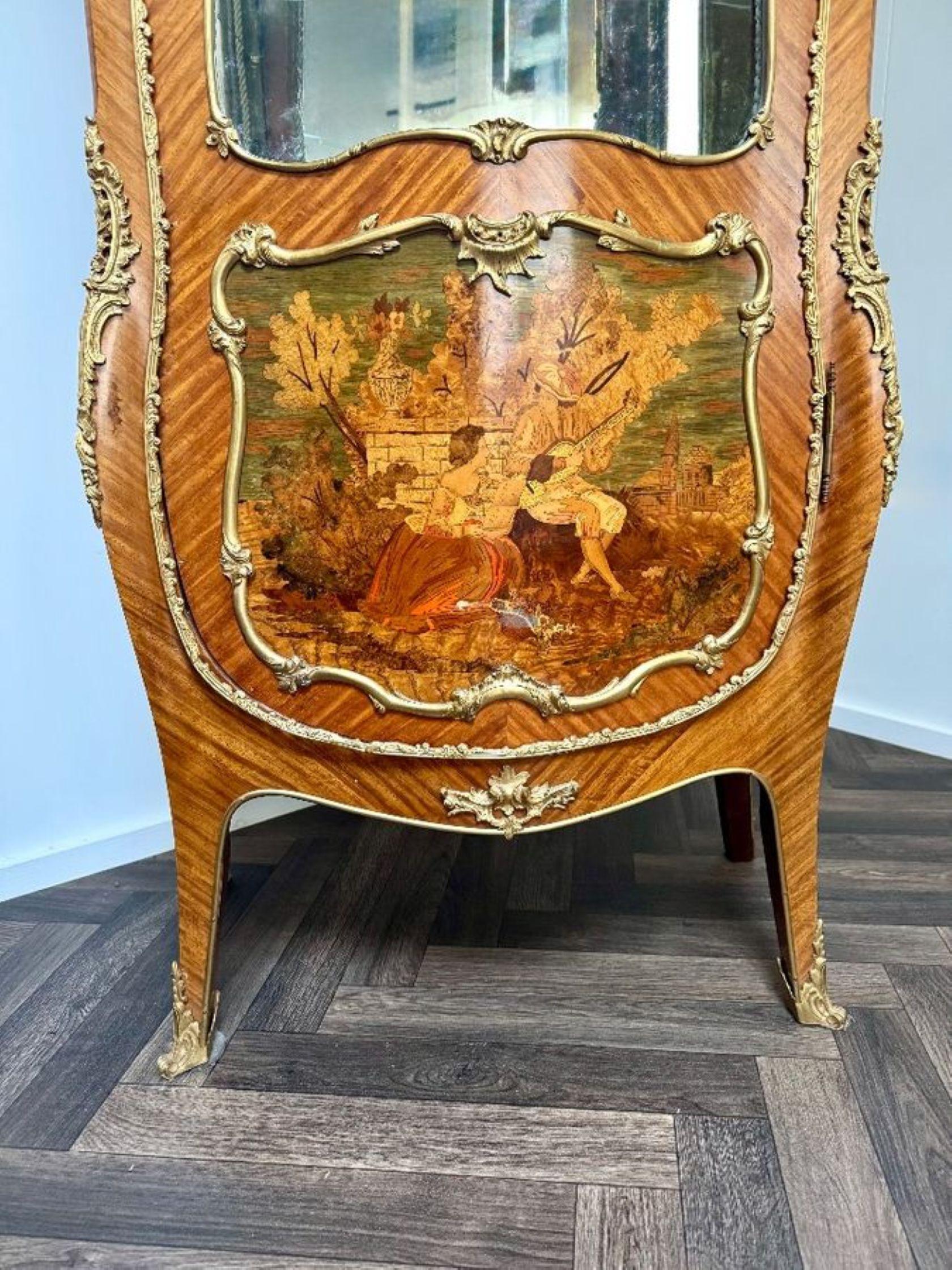 Armadio vitreo francese di alta qualità, in legno di re e dorato in vendita 6