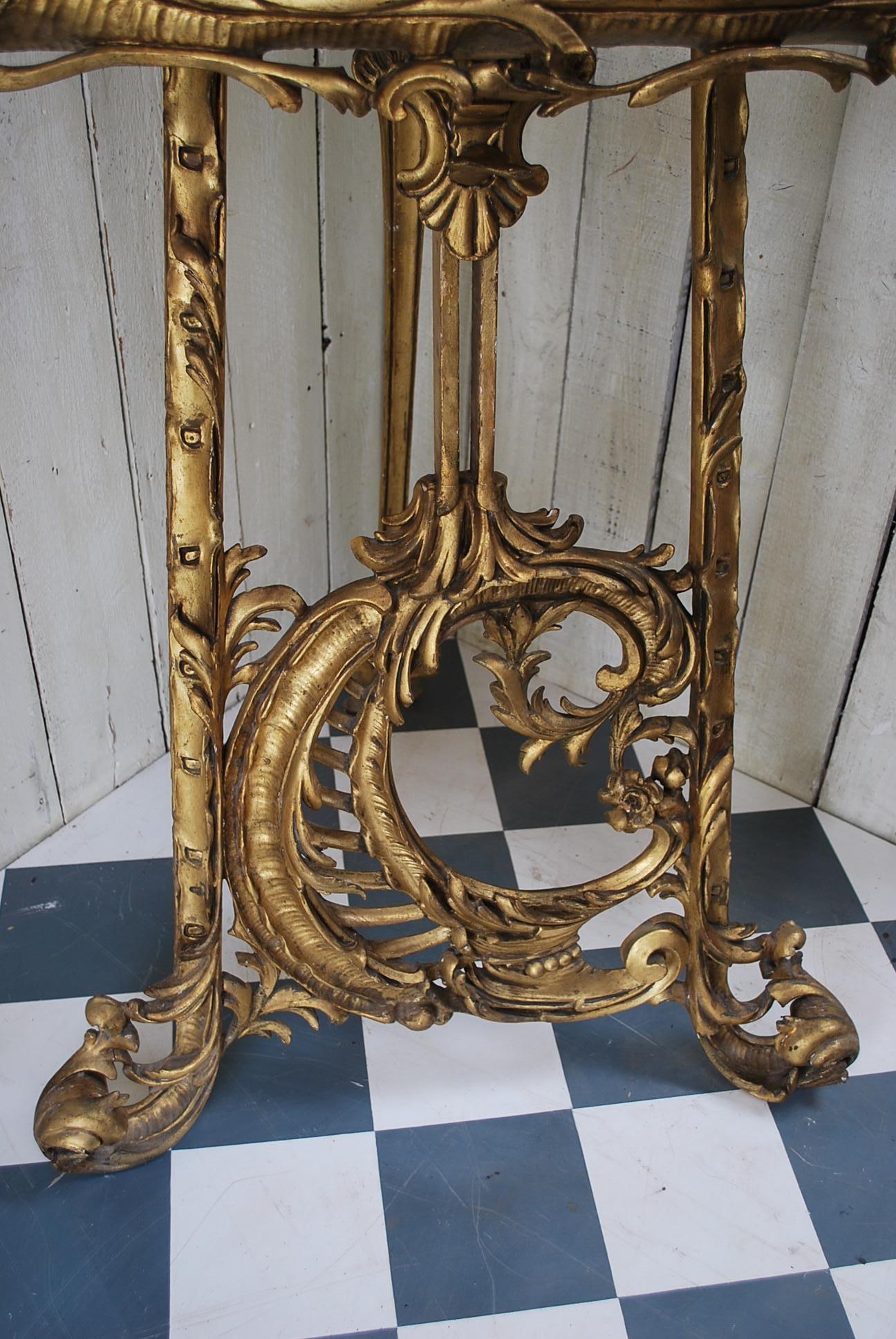 Rococo Revival Fine Quality antique French Rococo 19th century Carved Wood Gilt display Easel For Sale