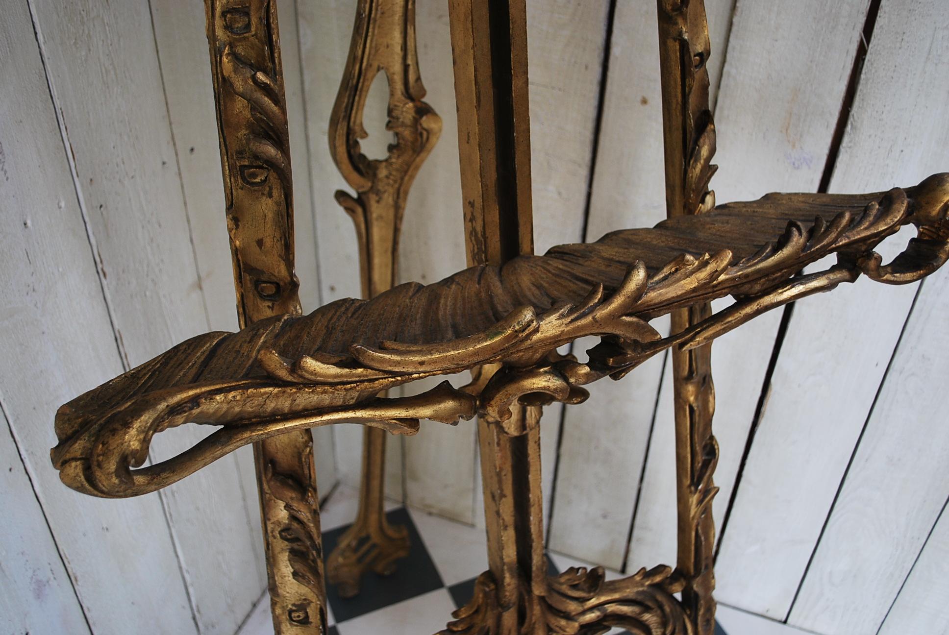 19th Century Fine Quality antique French Rococo 19th century Carved Wood Gilt display Easel For Sale