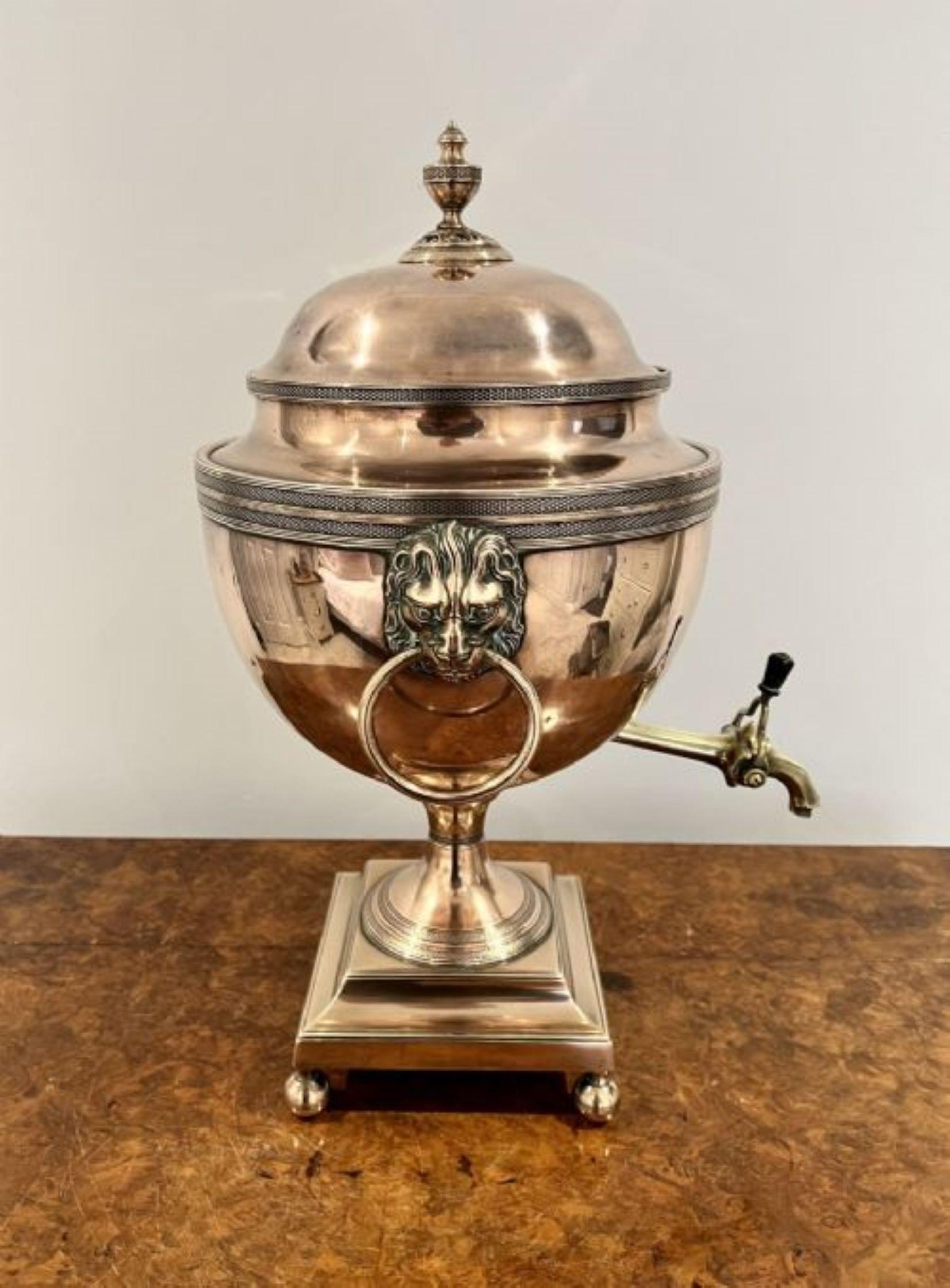 Fine quality antique George III large copper samovar  For Sale 1