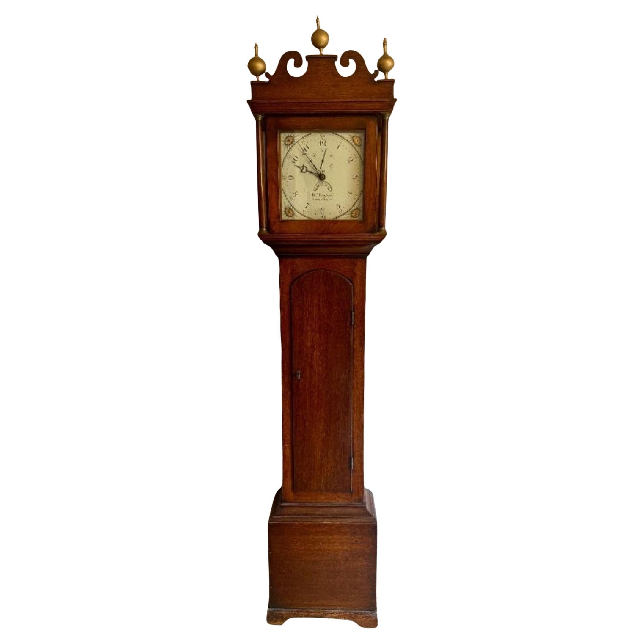 Fine quality antique George III mahogany long case clock