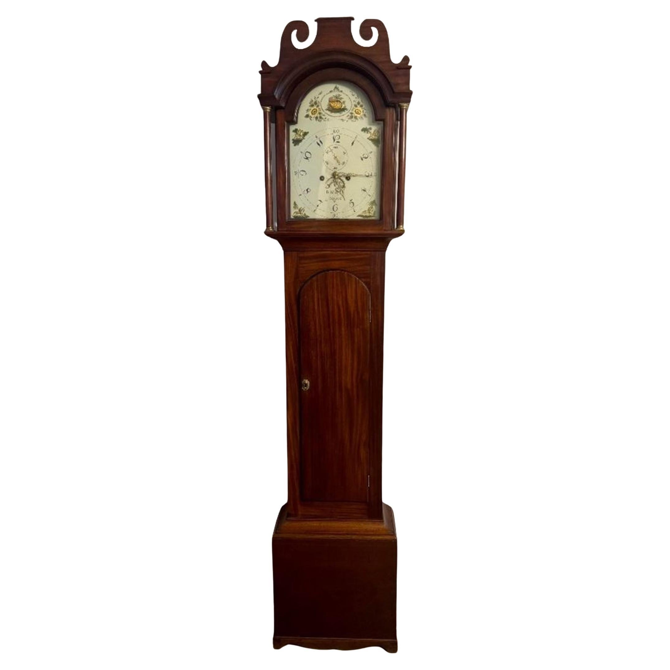 Fine quality antique George III mahogany longcase clock