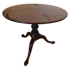 Fine Quality Antique George III Mahogany Tripod Table