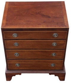Fine Quality Antique Georgian Revival Mahogany Chest of Drawers c.1900 Caddy Top