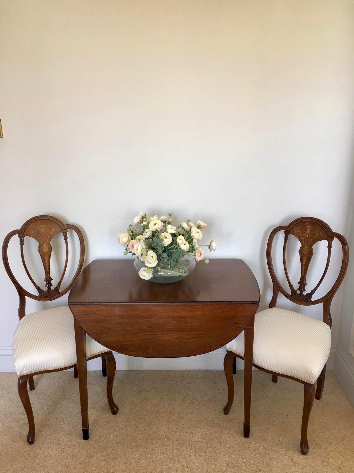 Inlay Fine Quality Antique Inlaid Mahogany Pembroke Table For Sale