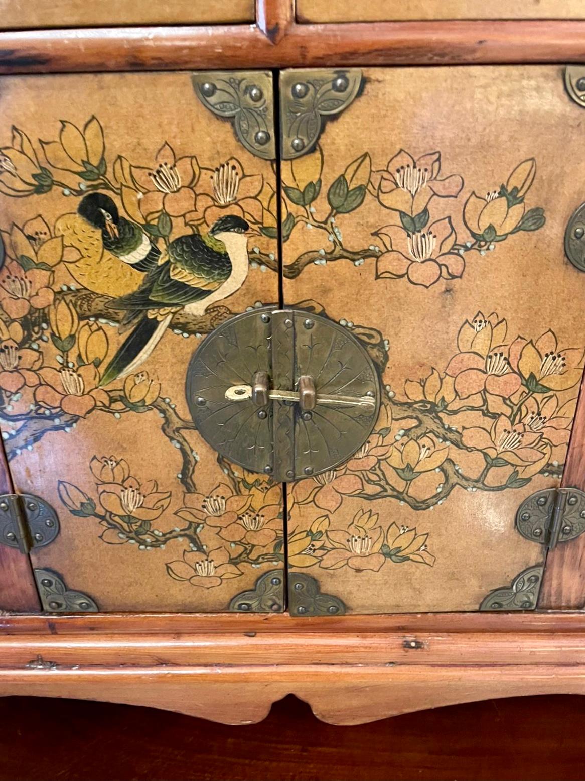 Fine Quality Antique Japanese Floral Decorated Table Cabinet 12