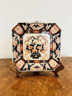 Fine quality antique Japanese Imari large square plate