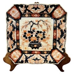 Fine quality antique Japanese Imari large square plate 