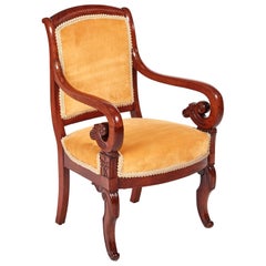 Fine Quality Antique Mahogany Regency Library Chair