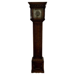 Fine Quality antique Oak 8 Day Chiming Grandmother Clock