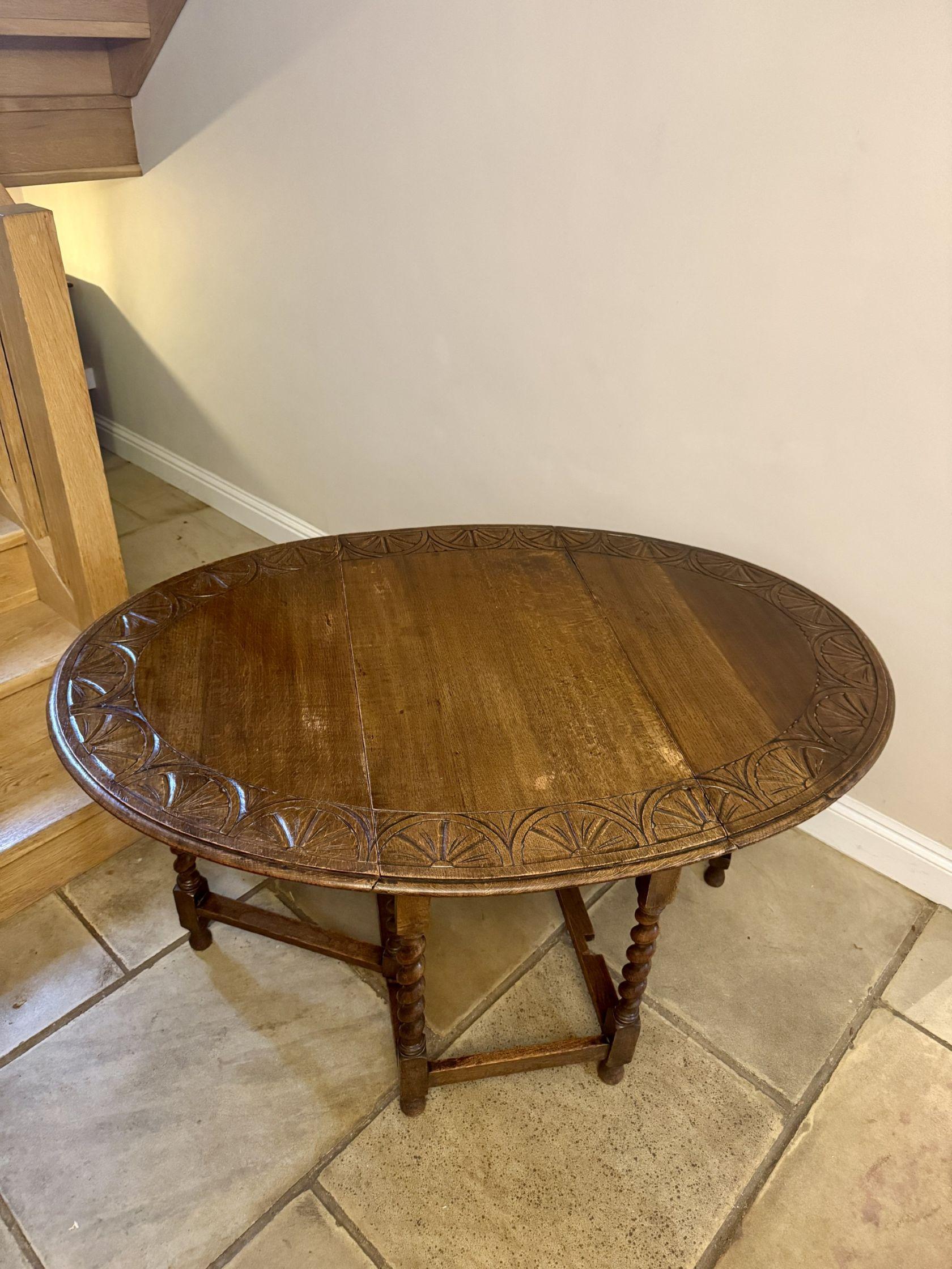 Table de salle à manger à abattant en chêne ancien de qualité supérieure en vente 6