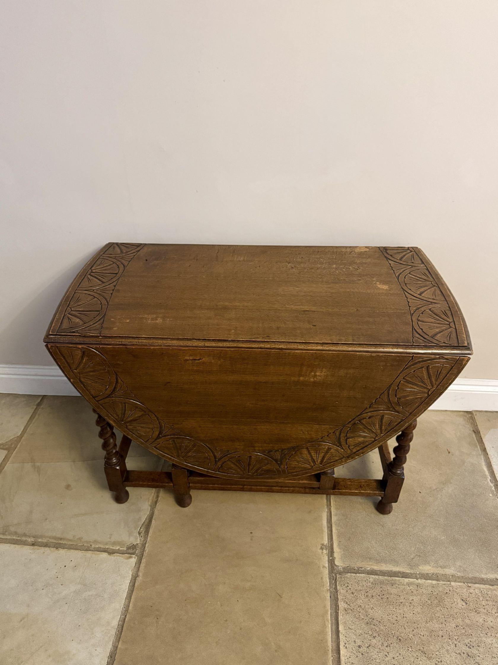 Table de salle à manger à abattant en chêne ancien de qualité supérieure en vente 2