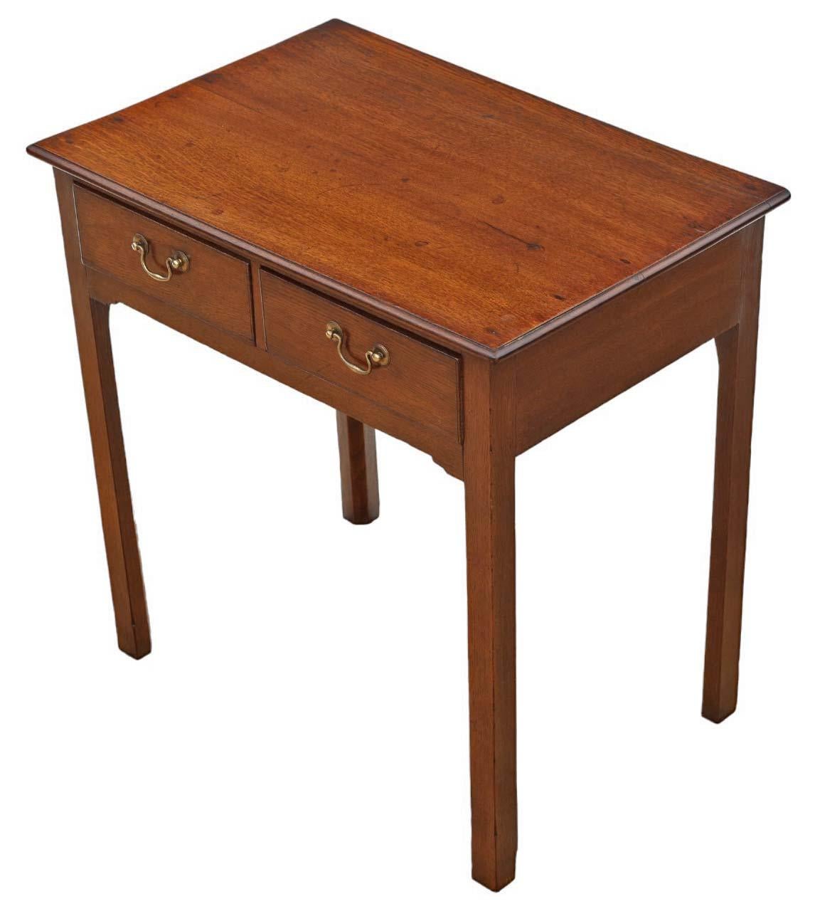 Chêne Table à écrire en Oak Oak de qualité - 19ème siècle Bureau Side Dressing en vente